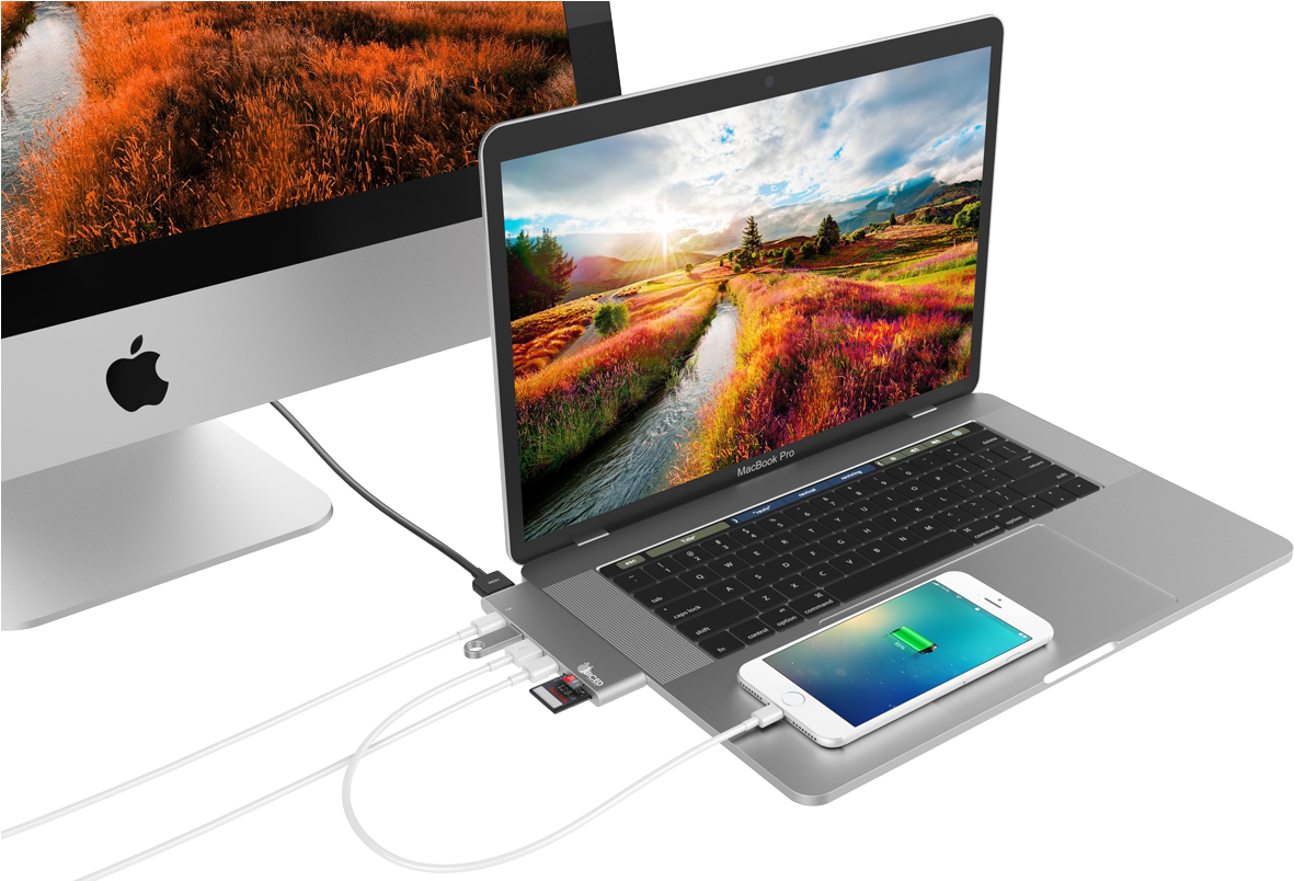 Apple MacBook Pro, iPhone і Mac Setup Шпалери