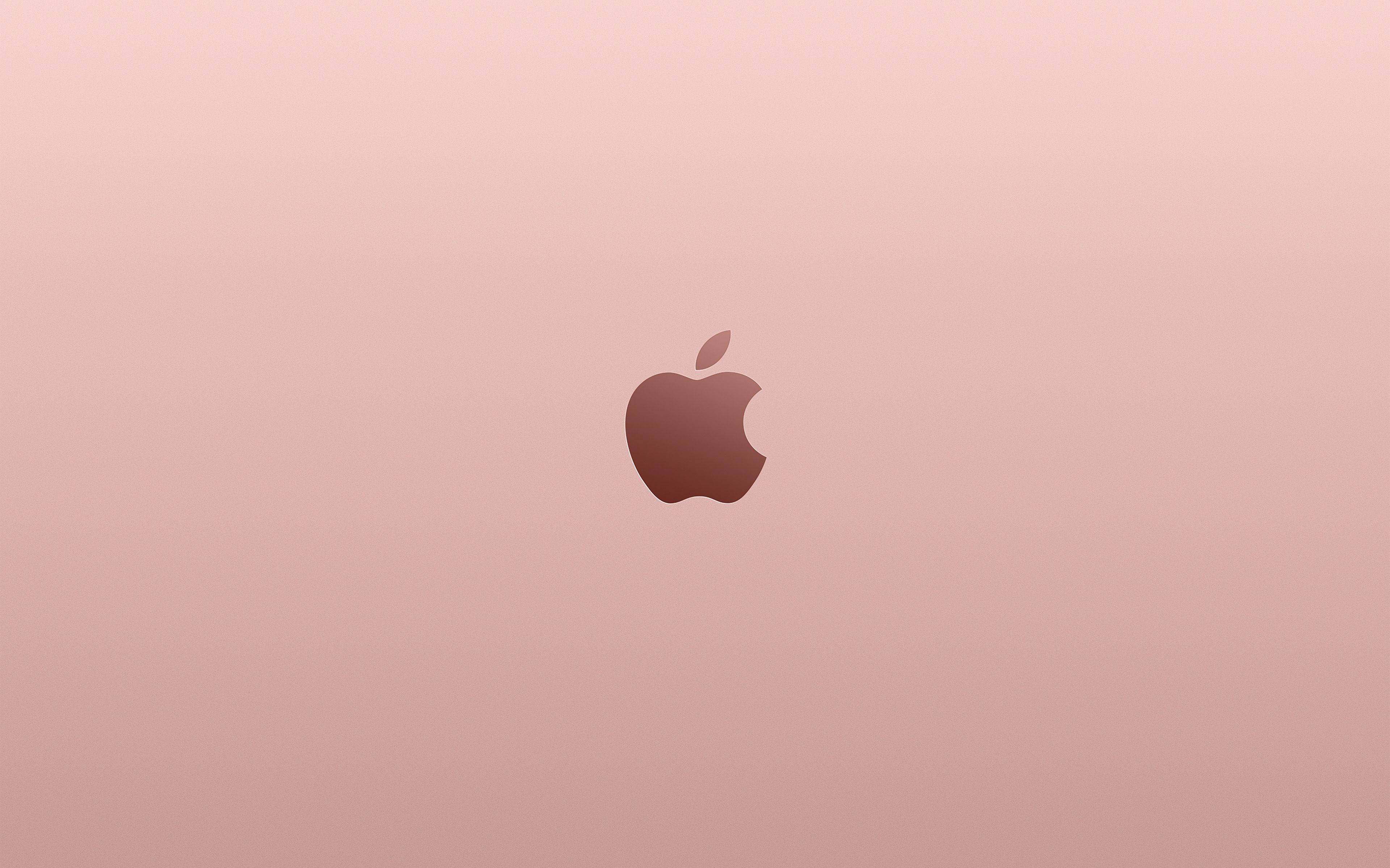 Логотип Apple MacBook Pro в естетиці рожевого Шпалери