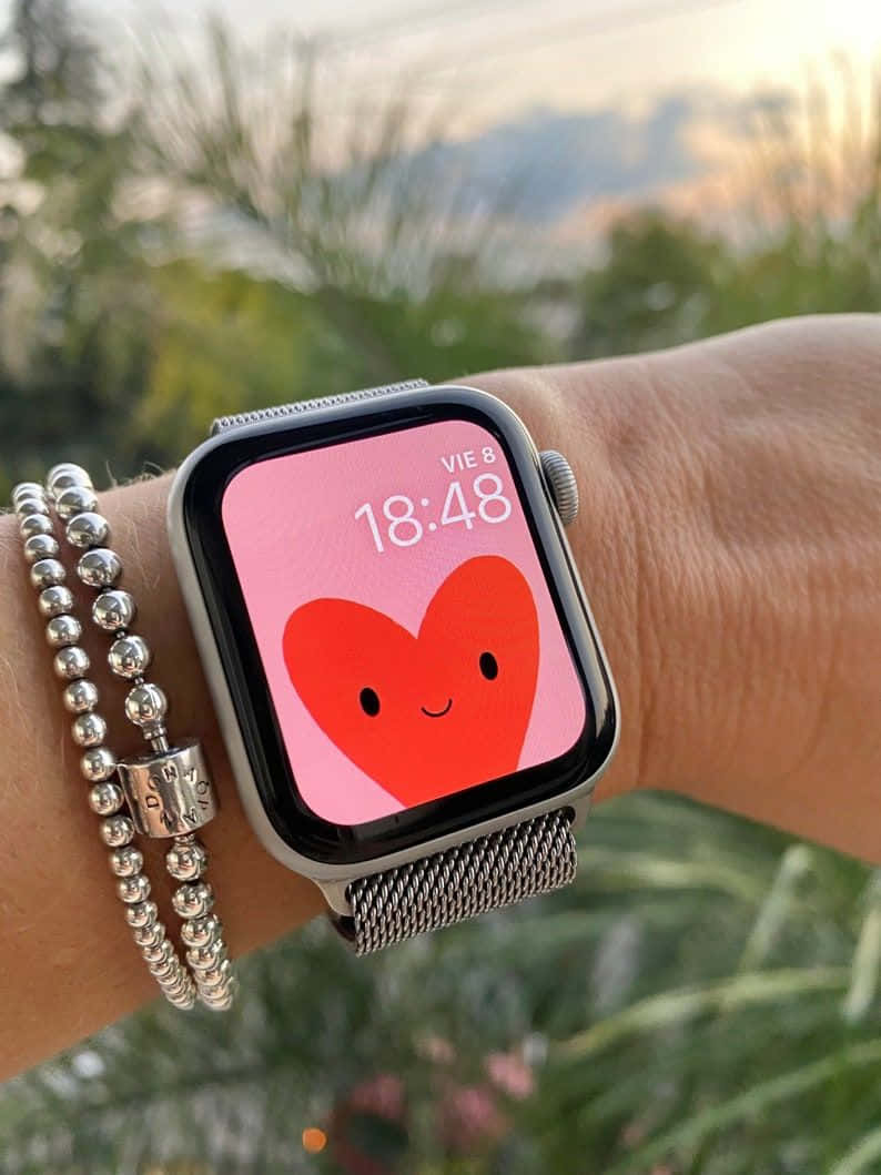 Миле обличчя Apple Watch з серцем Шпалери