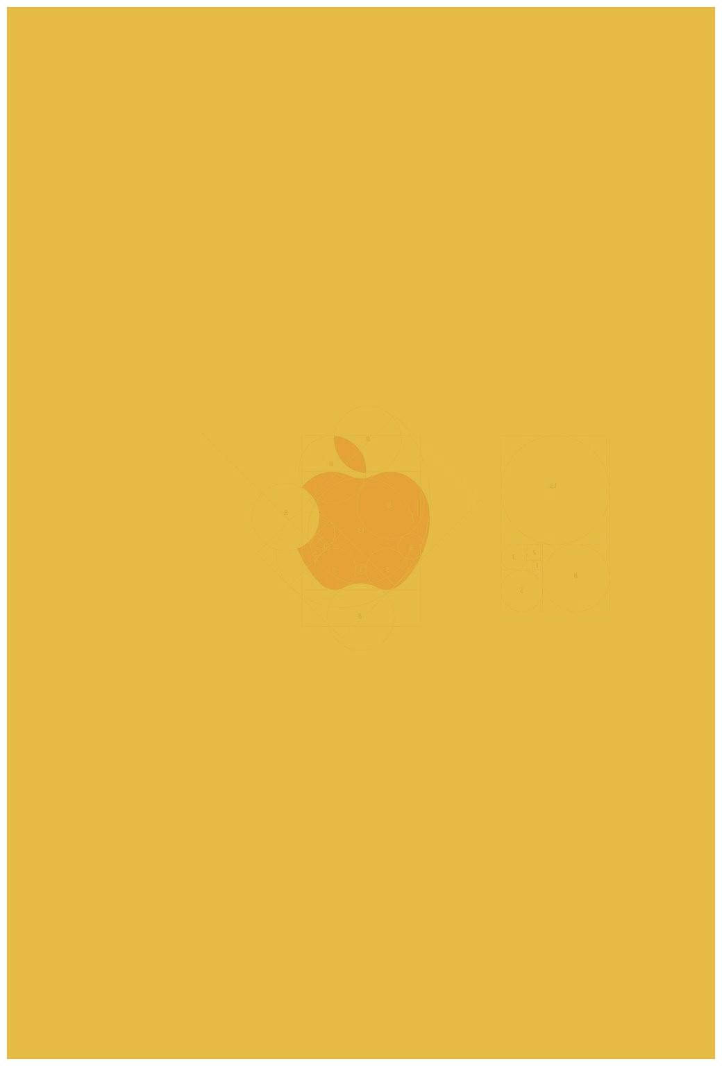 Логотип Apple на милому пастельно-жовтому фоні Шпалери