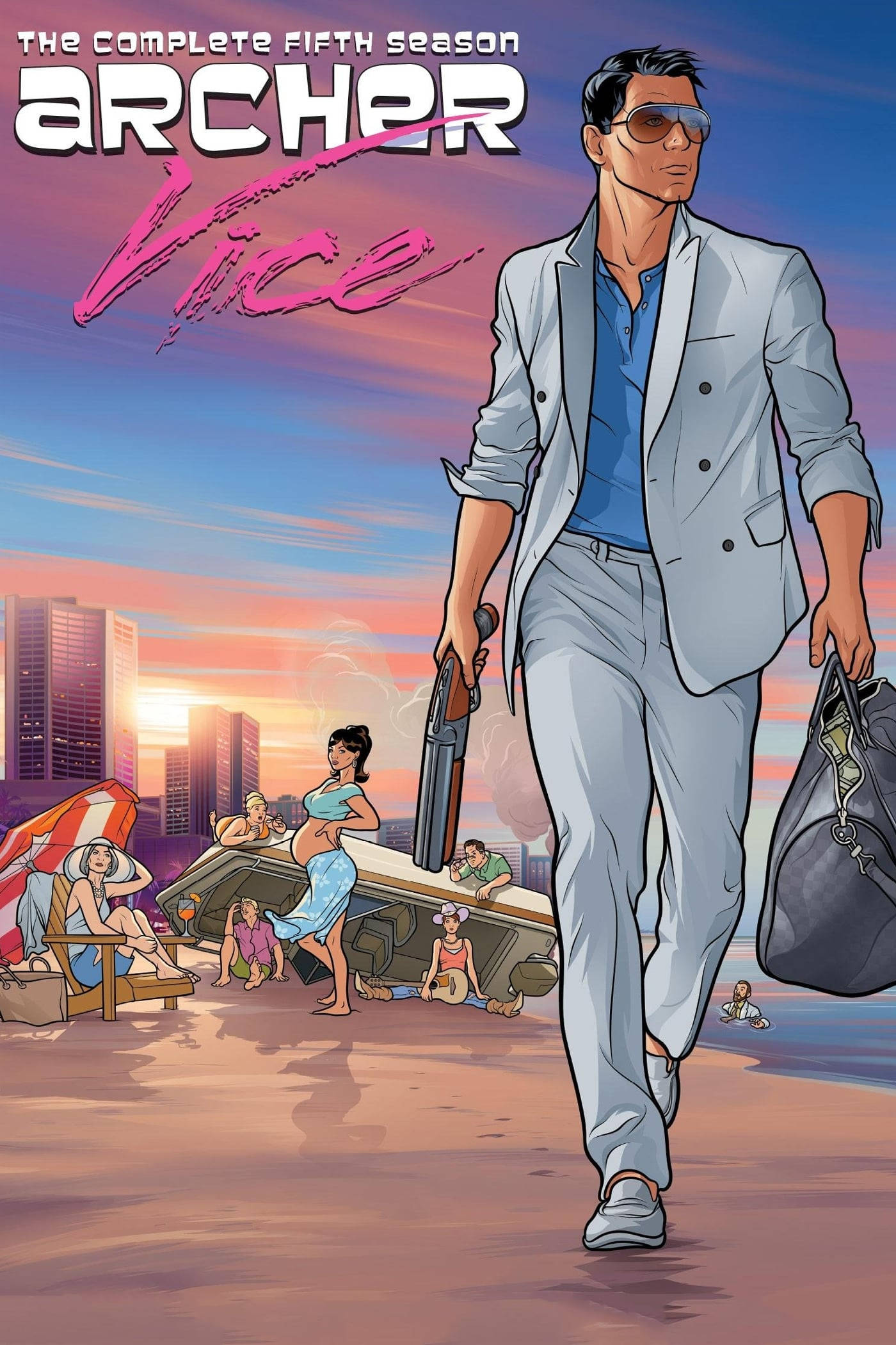 Захватывающий постер Archer Vice Шпалери