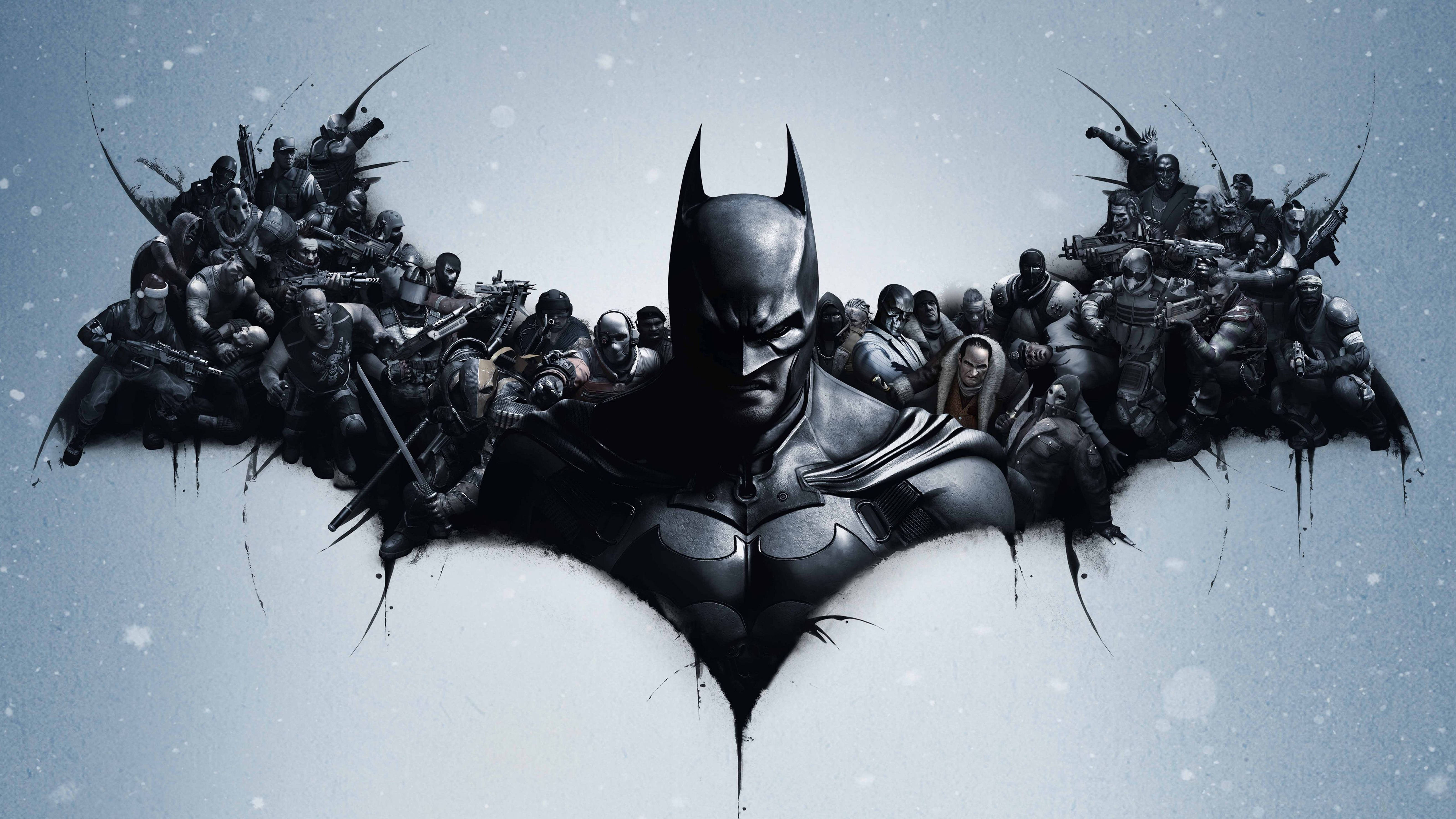 Художній логотип Бетмена Arkham City 4K Шпалери
