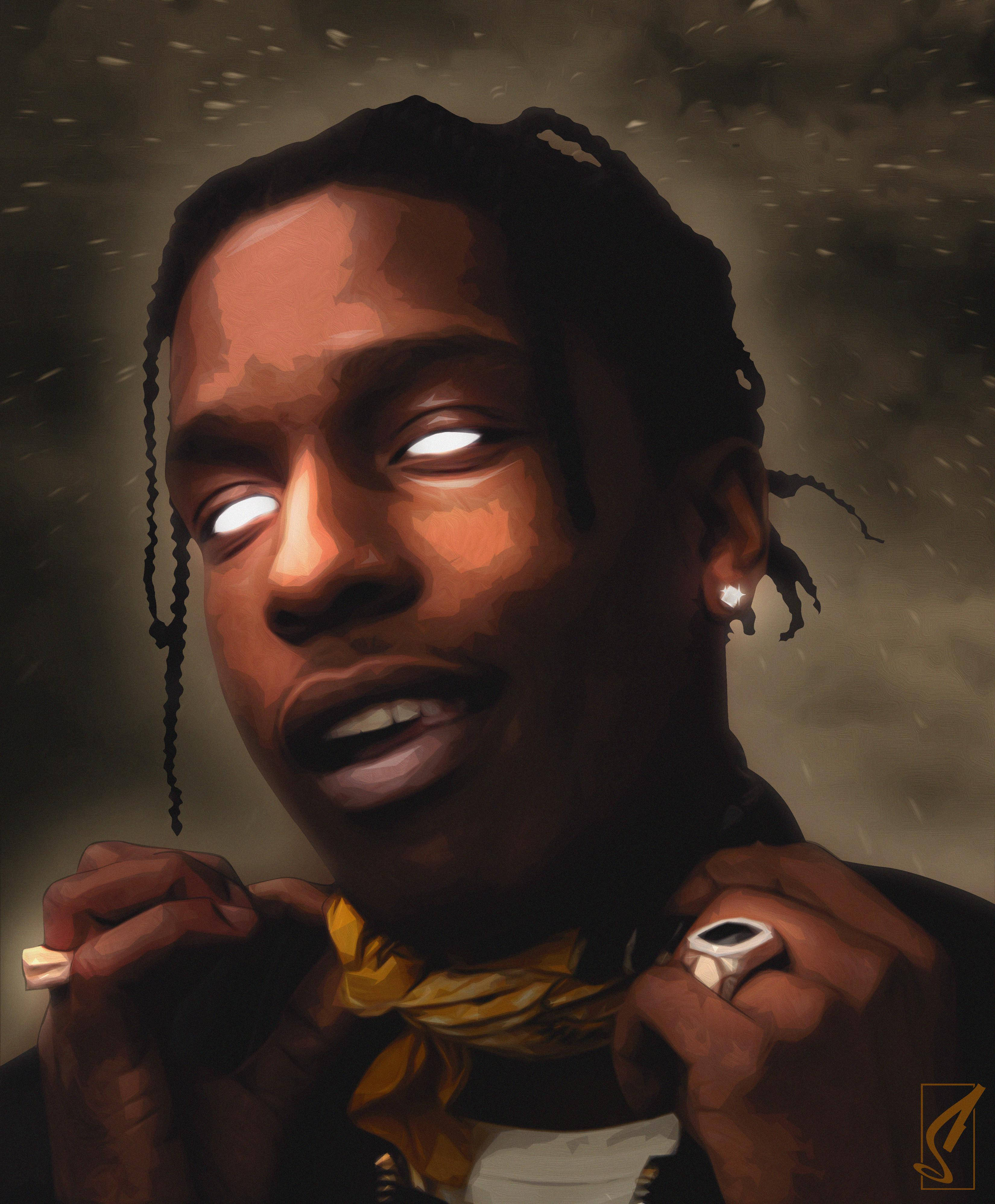 Жуткий арт Asap Rocky Шпалери