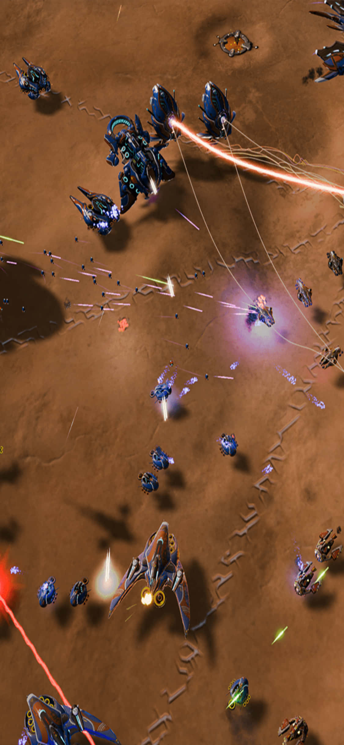 Живописный вид на ландшафт в Ashes of the Singularity, снятый с iPhone X. Шпалери