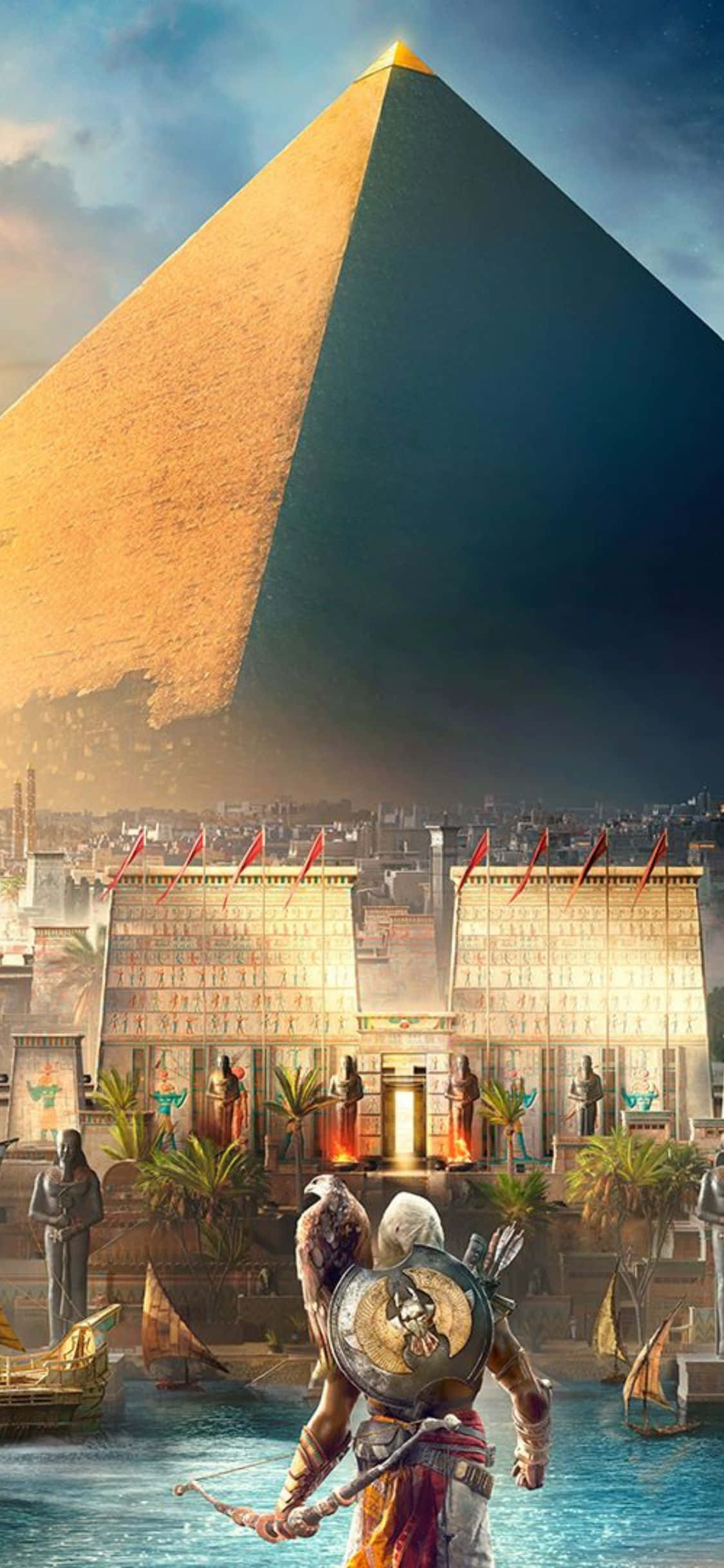 Погрузитесь в таинственный мир Assassin's Creed Origins — ексклюзивно для iPhone X. Шпалери