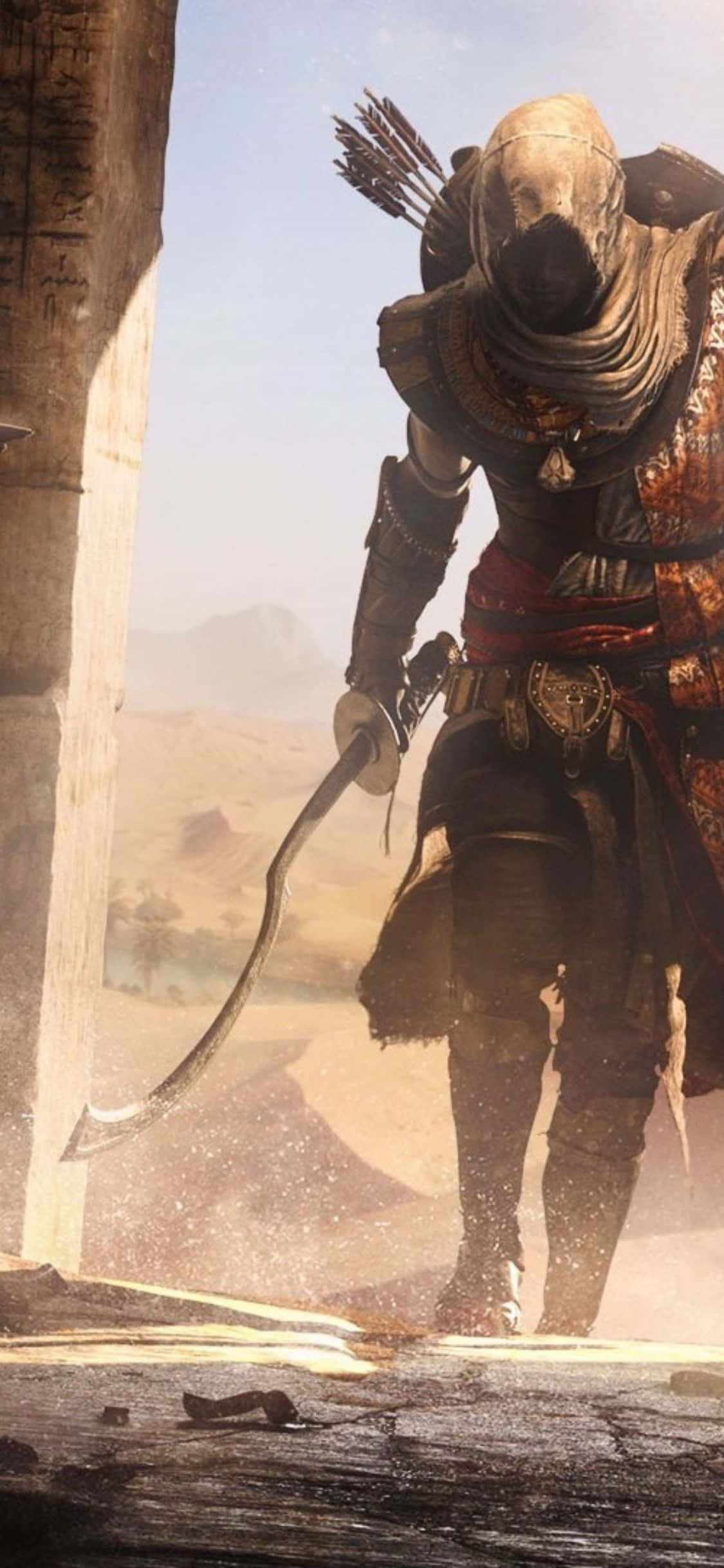 Піднимитесь на смілую нову пригоду с Assassin's Creed Origins на iPhone X. Шпалери
