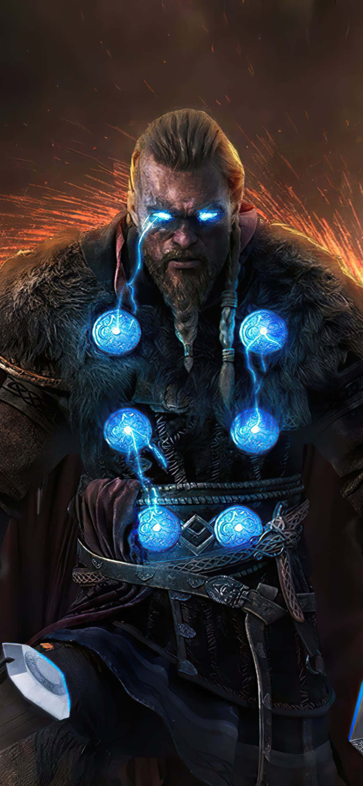 Арт с Эйвор из Assassin's Creed Valhalla для iPhone Xs Max Шпалери