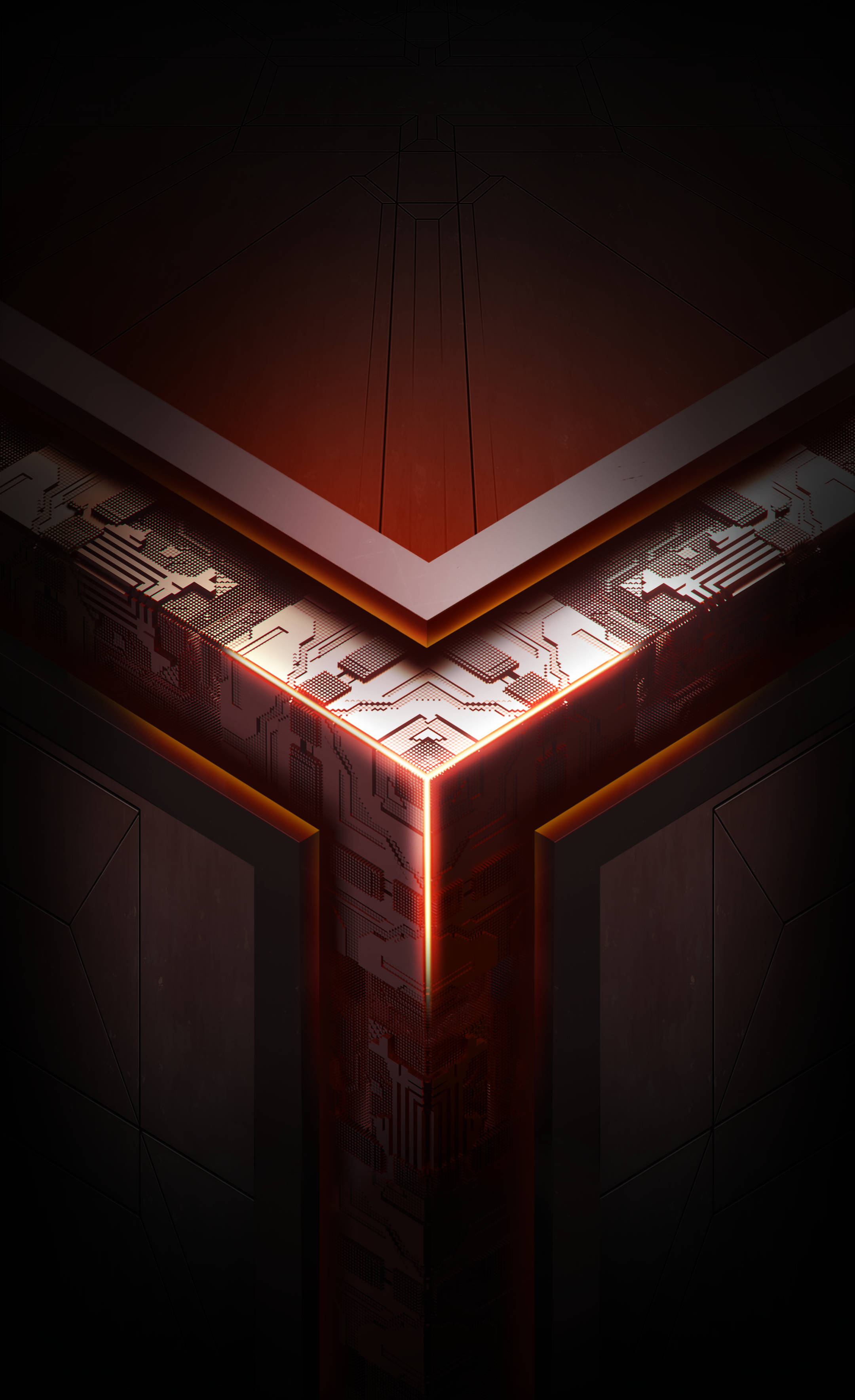 Красный логотип телефона Asus ROG Шпалери
