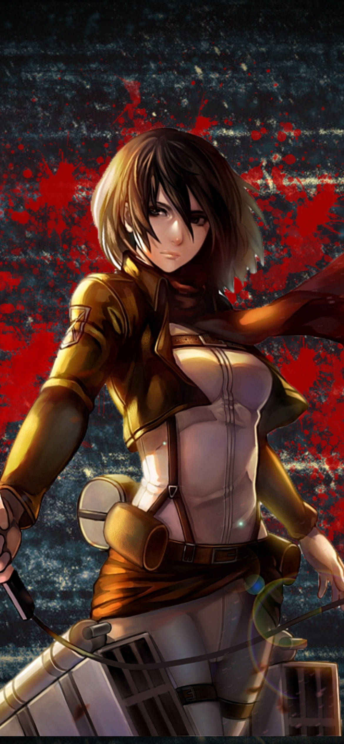 Портрет Микасы Attack on Titan iPhone Шпалери