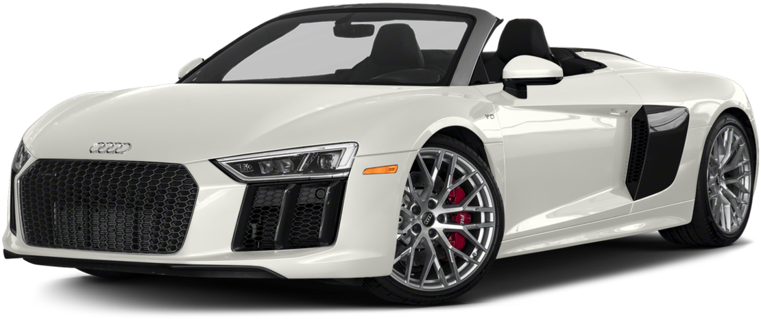 Білий кабріолет Audi R8 Spyder Шпалери
