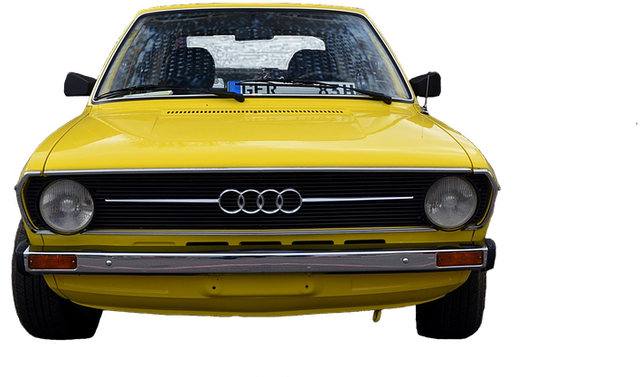 Вінтажний жовтий Audi спереду Шпалери