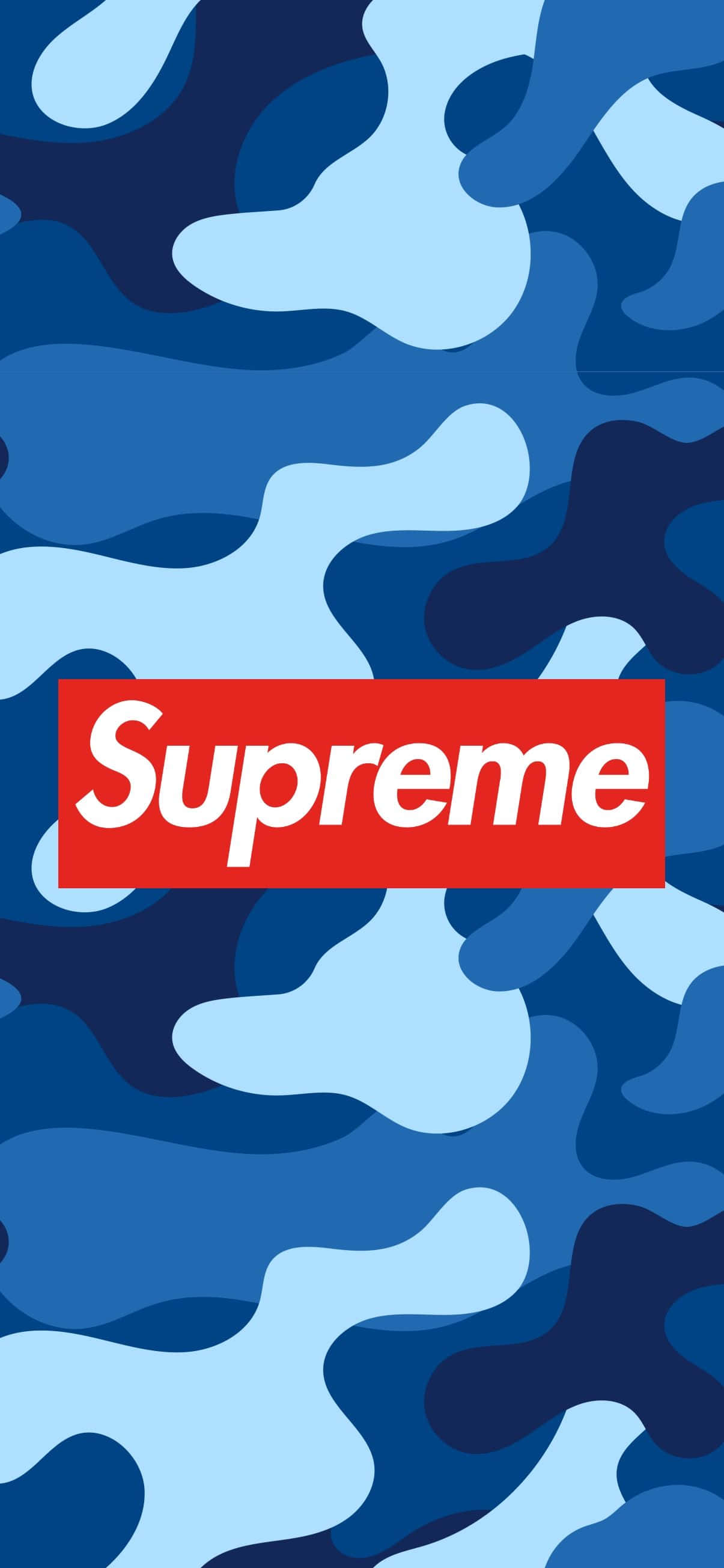 Крупный план стильного синего принта BAPE Camo. Шпалери
