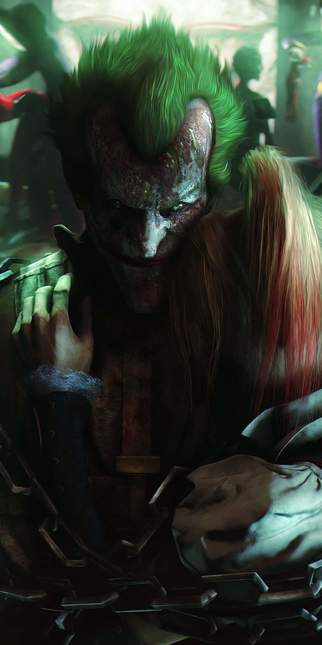Персонаж гри Джокер із Batman Arkham City на фоні Pixel 3 Шпалери