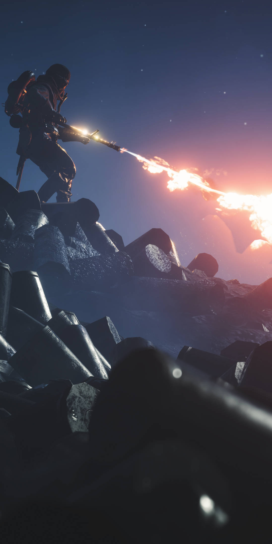 Захоплива дія з вогнеметником Battlefield 1 на вашому телефоні. Шпалери