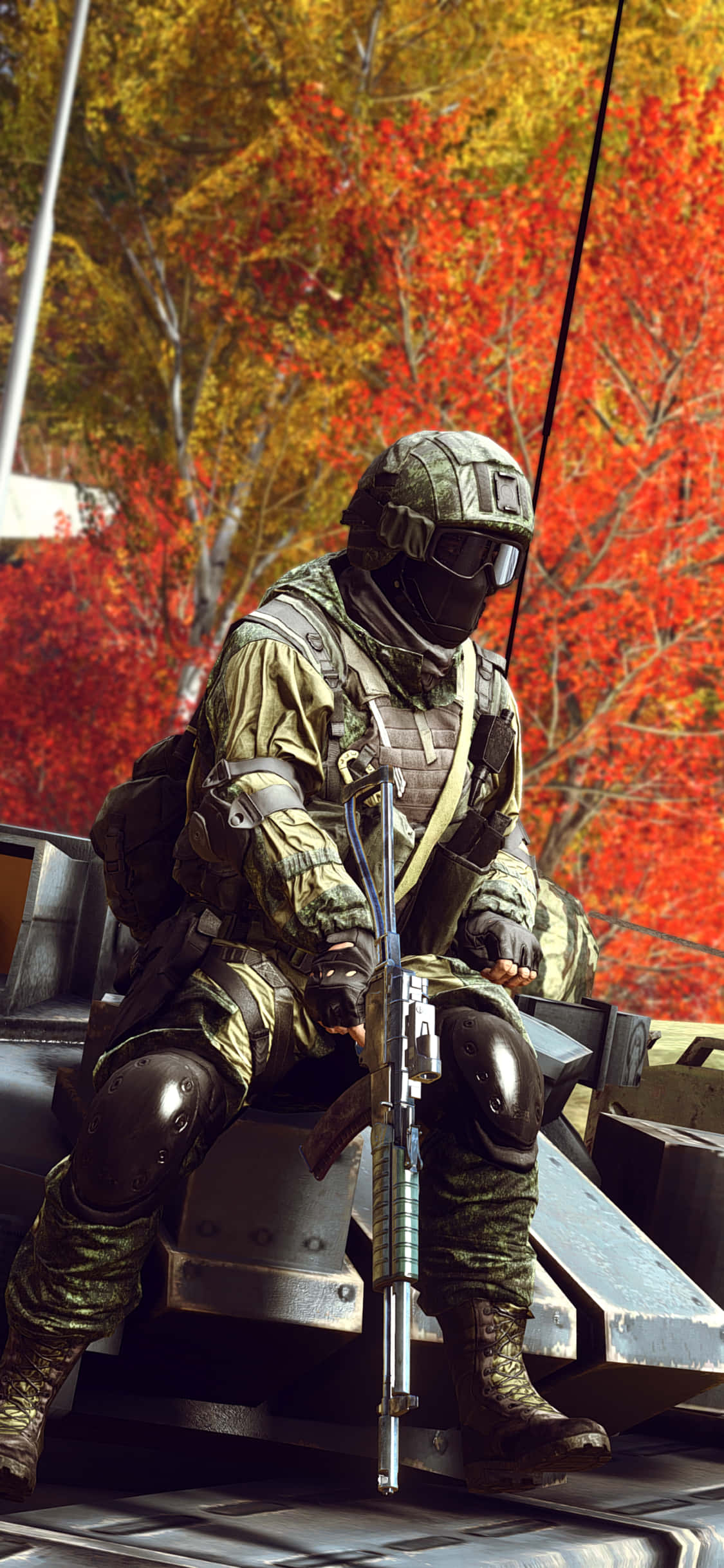 Погрузитесь в непрерывный экшен Battlefield 4 на вашем iPhone X Шпалери