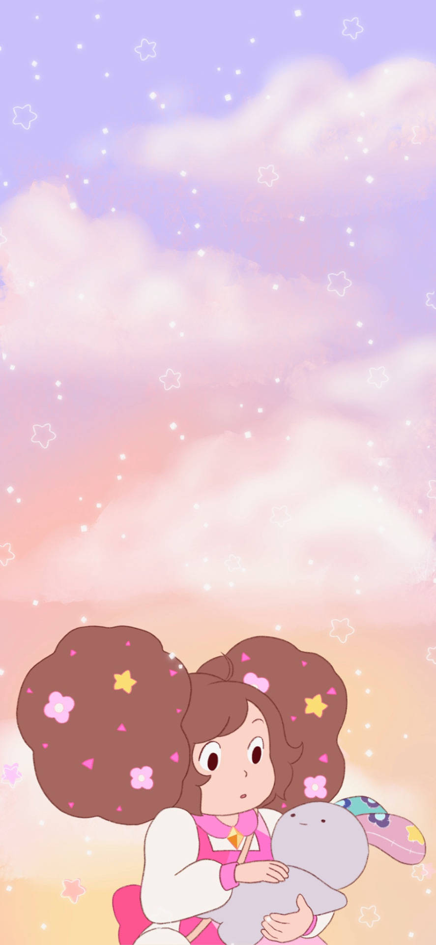 bee and puppycat на работе Шпалери