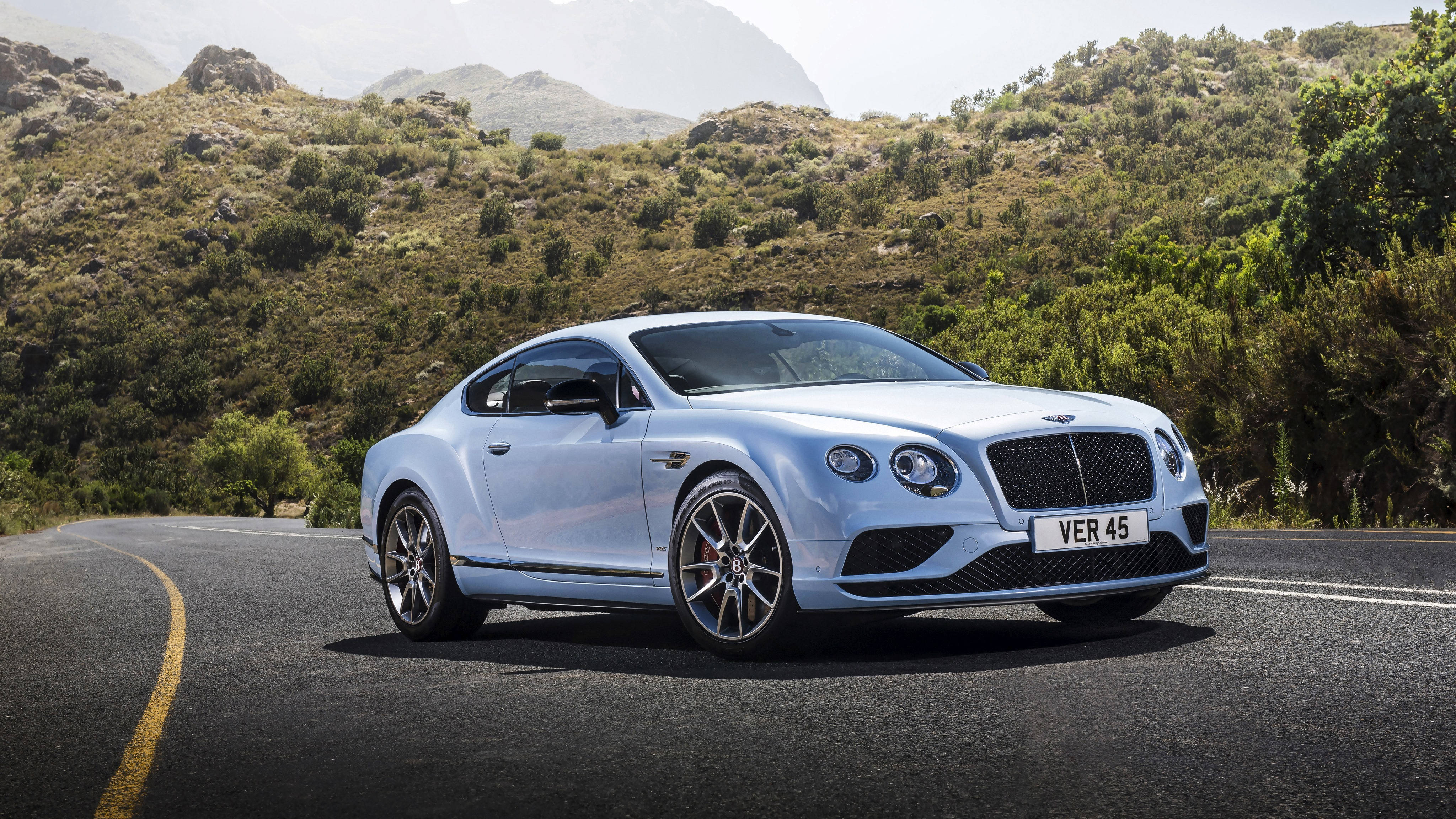 Bentley, continental, gt, білий, вид збоку, дорога Шпалери