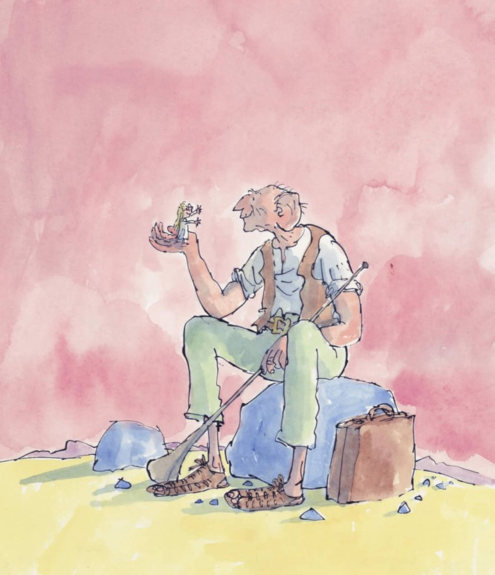 BFG Розовая иллюстрация Шпалери