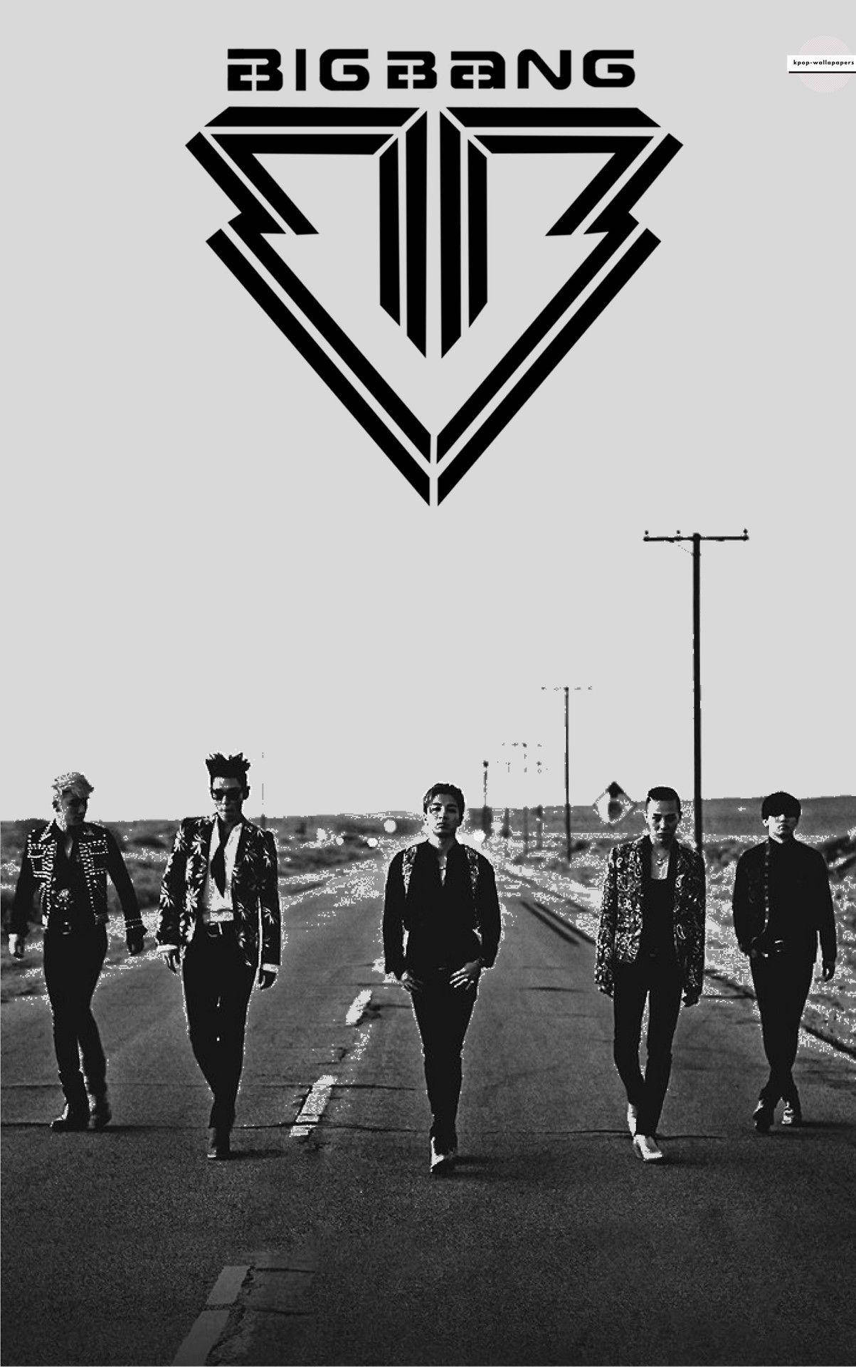 Монохромный постер Bigbang Шпалери