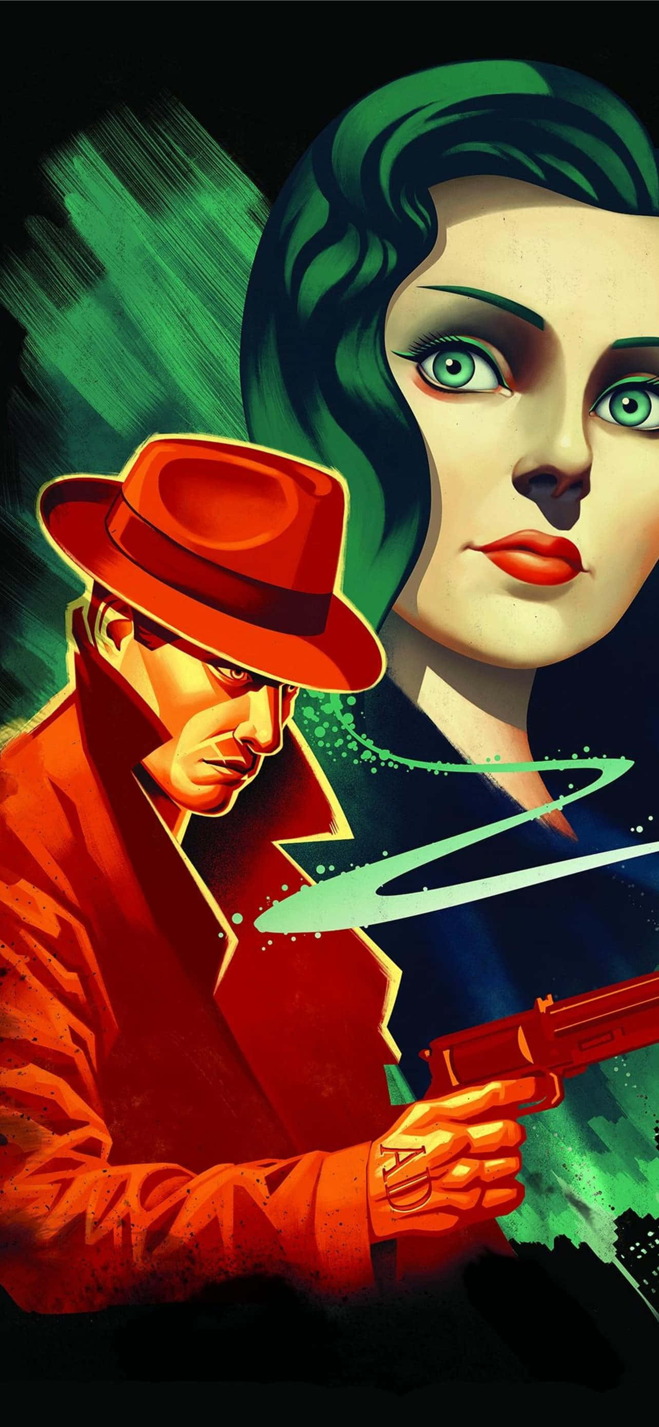 Погрузитесь в мир Bioshock с этим 4K обоями для iPhone. Шпалери
