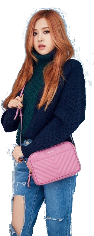 Модна поза учасницы Blackpink с сумкой Шпалери