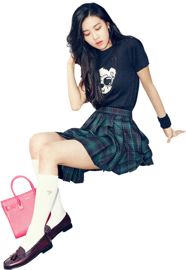 Модна поза учасницы Blackpink Шпалери