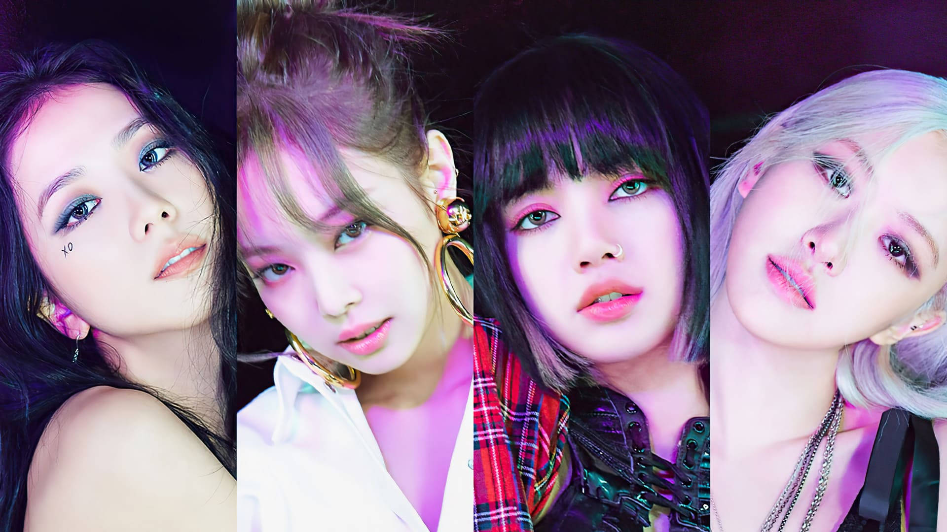 Крупний план колаж Blackpink для робочого столу Шпалери