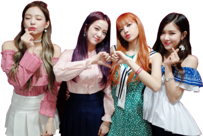 Учасниці Blackpink роблять милі жести Шпалери