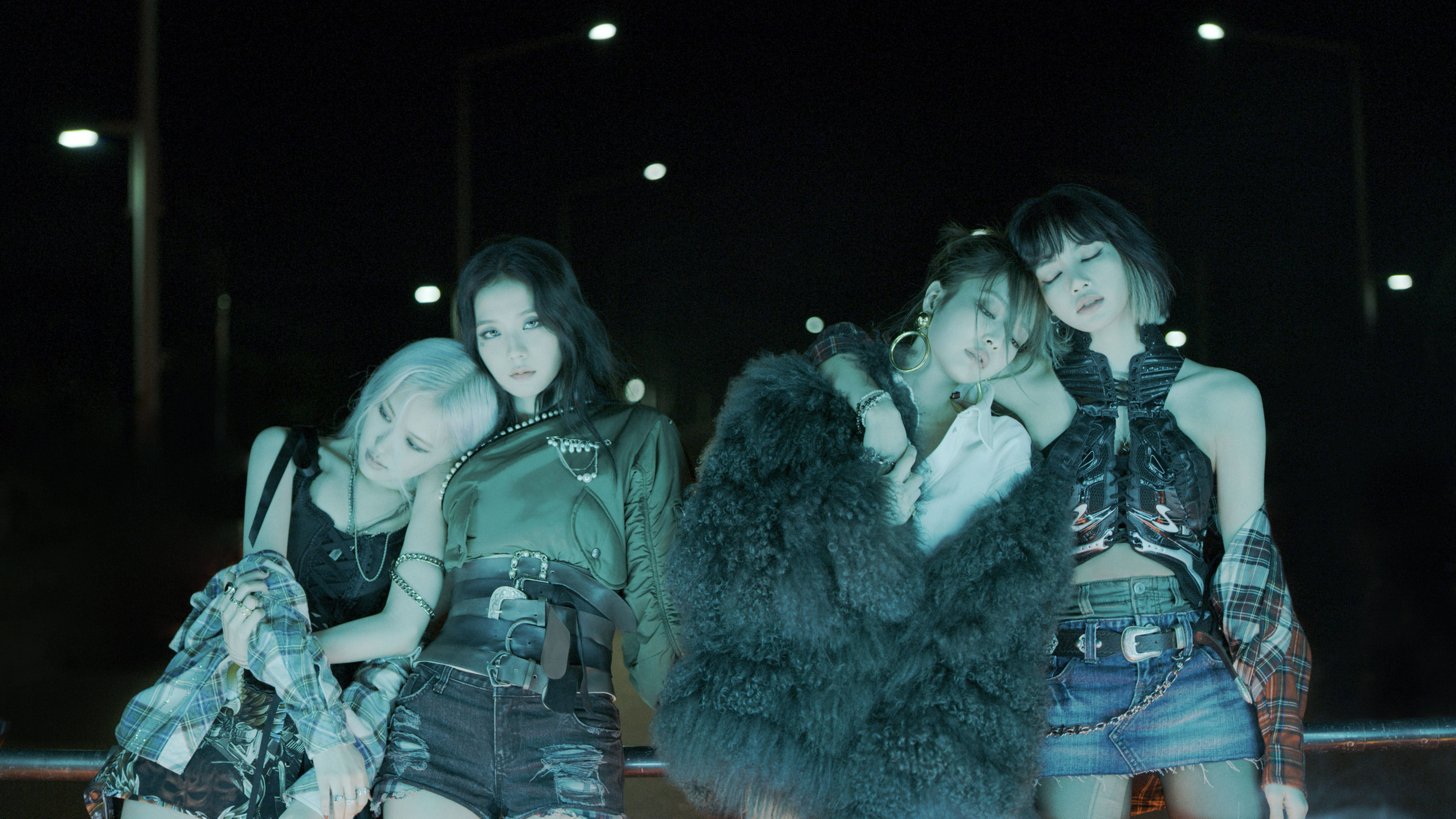 Чорні образи Blackpink для робочого столу Шпалери