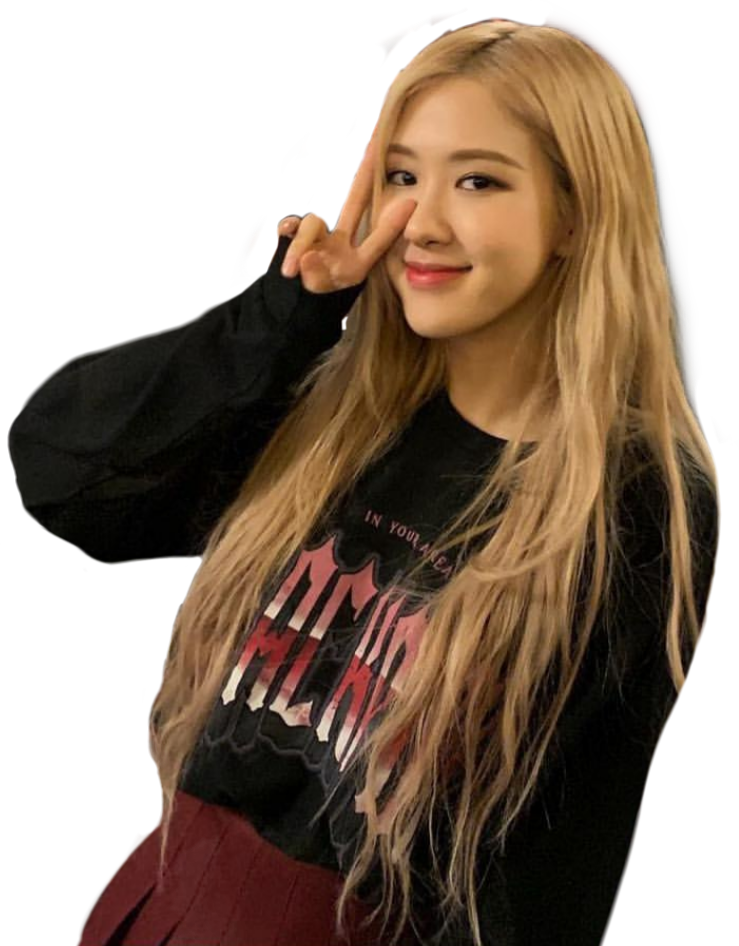 Участница Blackpink показывающая знак мира Шпалери