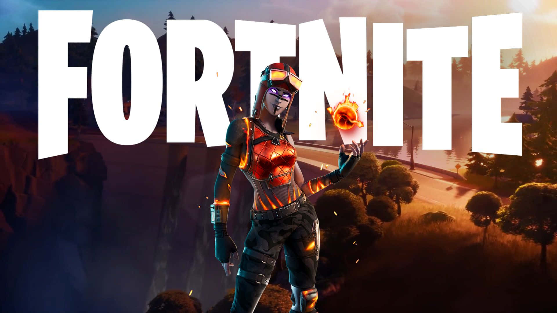 Образ Blaze у Fortnite з логотипом Fortnite Шпалери
