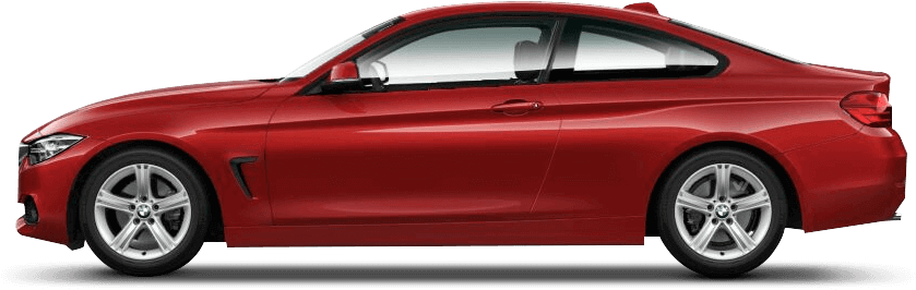 Бічний вид червоного купе BMW 4 Серії Шпалери