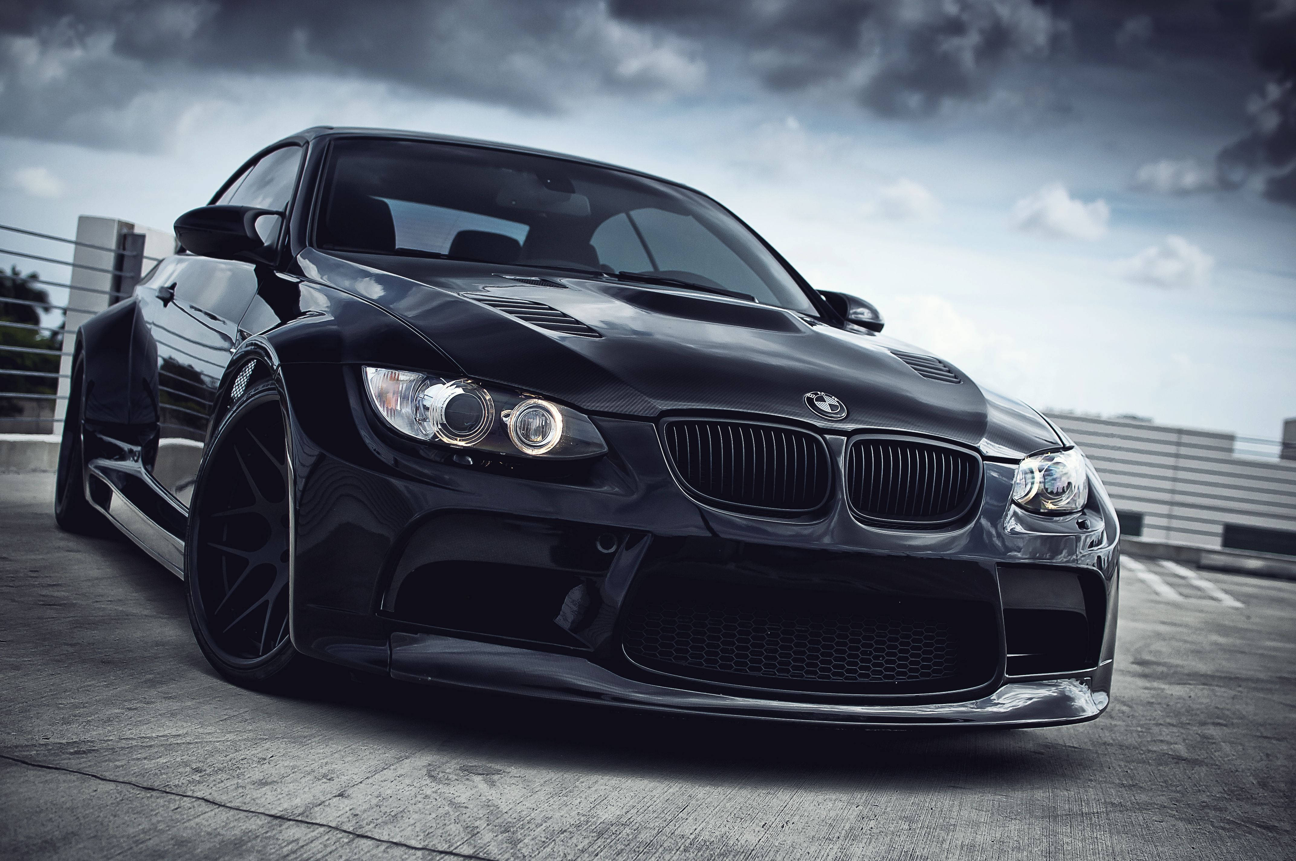 Чорний BMW 4K ноутбук автомобіль Шпалери