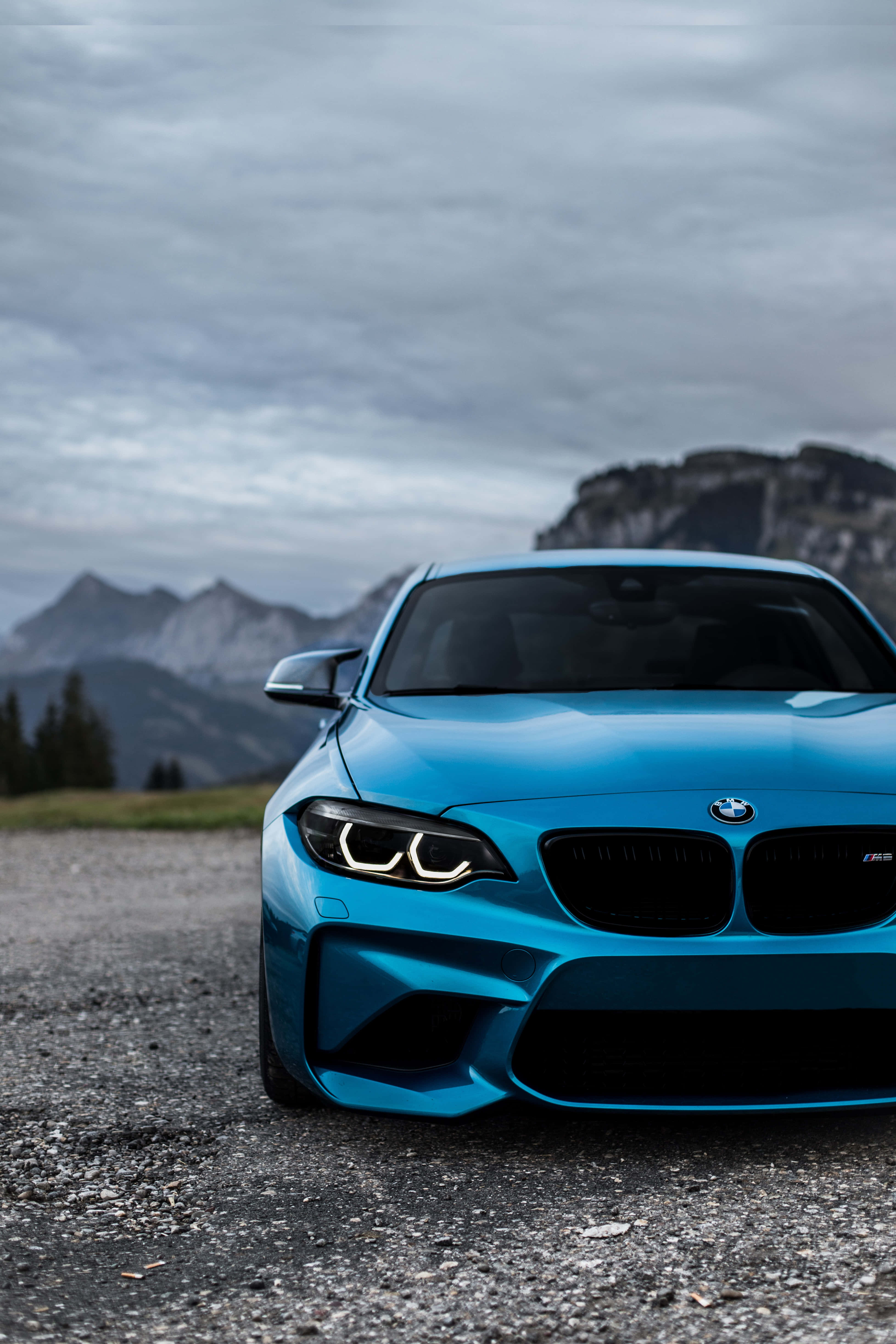 Фон BMW синего цвета автомобиля Шпалери