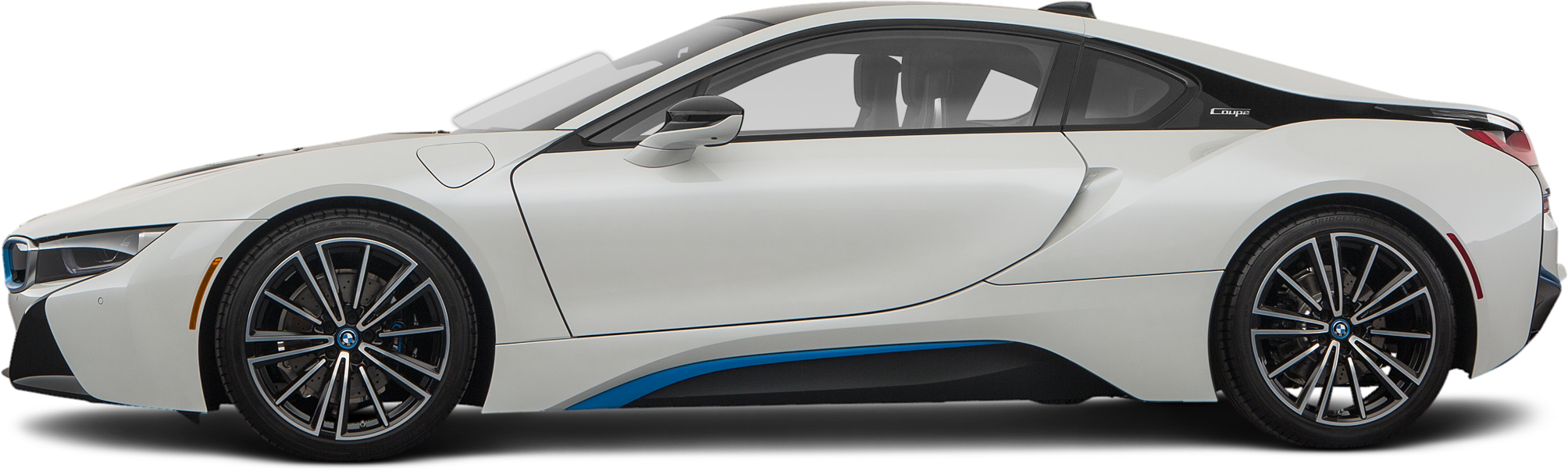 Білий BMW i8 у профіль Шпалери