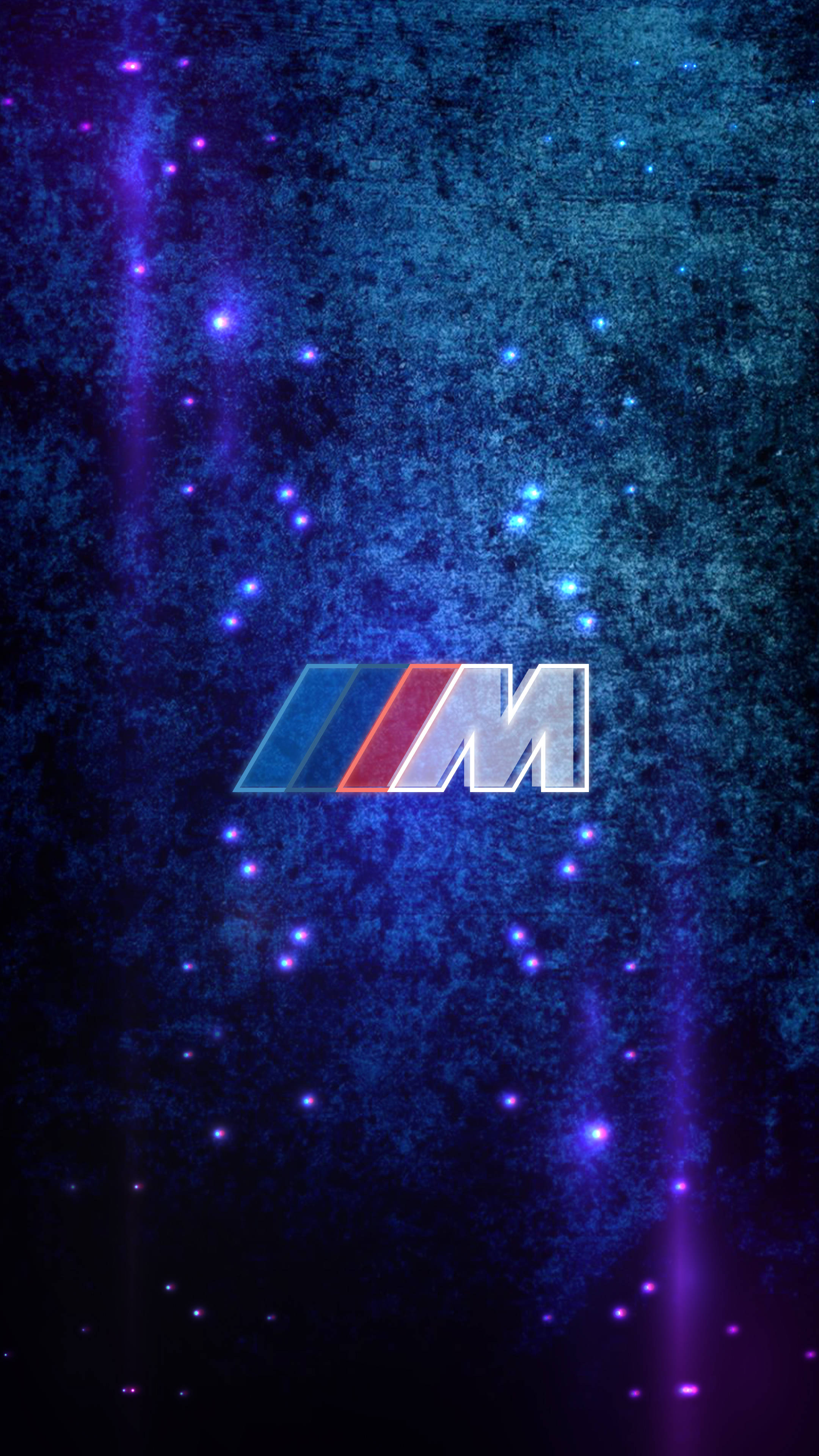 Синій фіолетовый блики логотип BMW M Шпалери