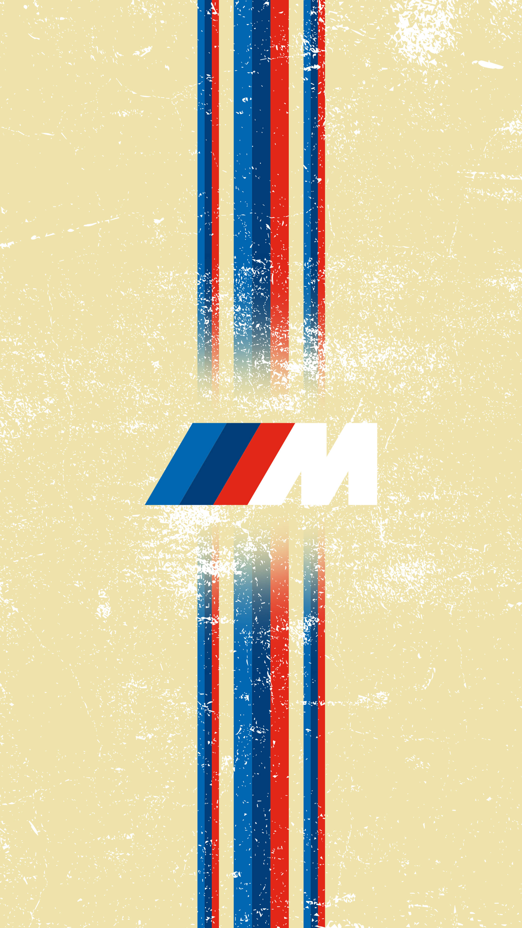 Желтый логотип BMW M с полосами Шпалери