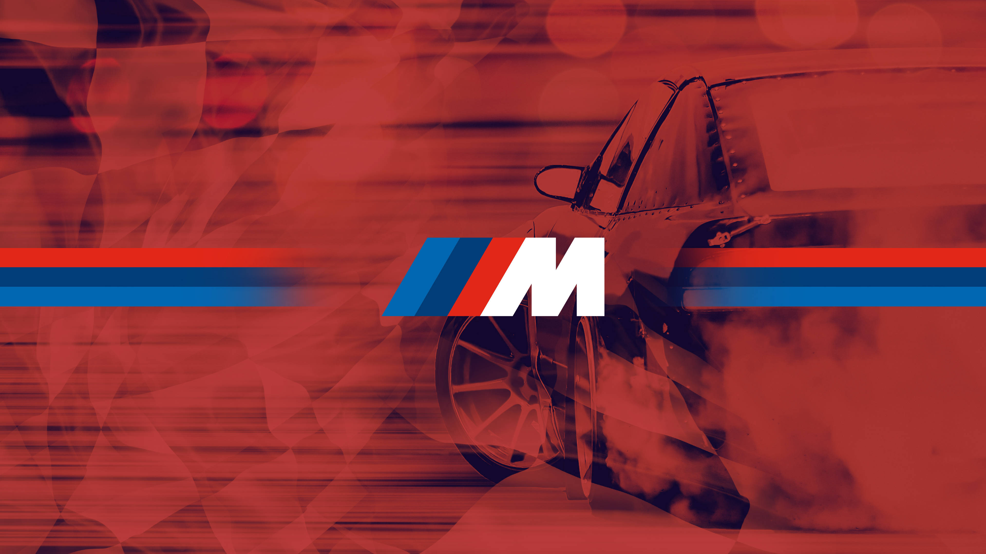 Червона машина димний логотип BMW M Шпалери