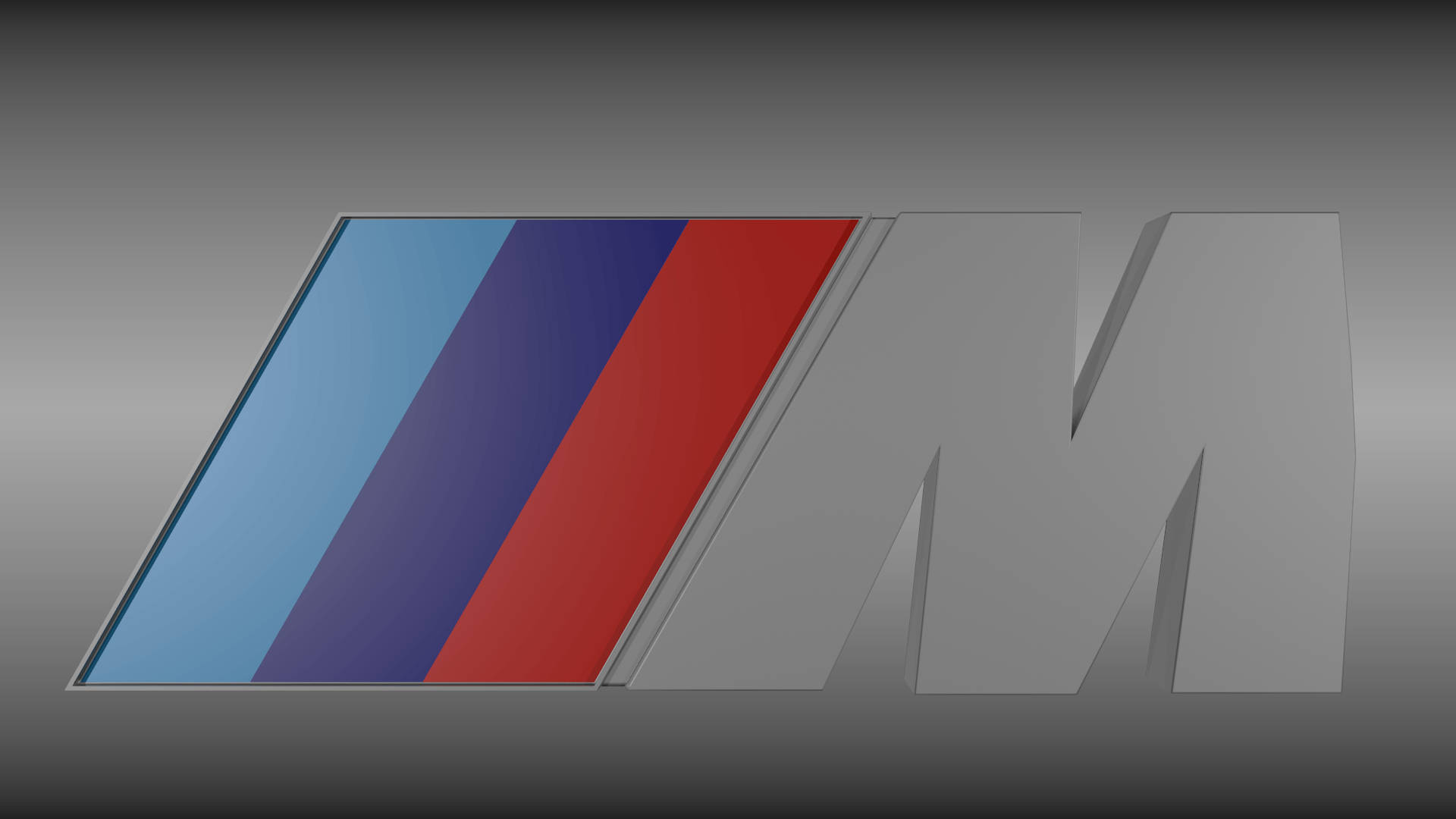 Логотип BMW M на сірому фоні Шпалери