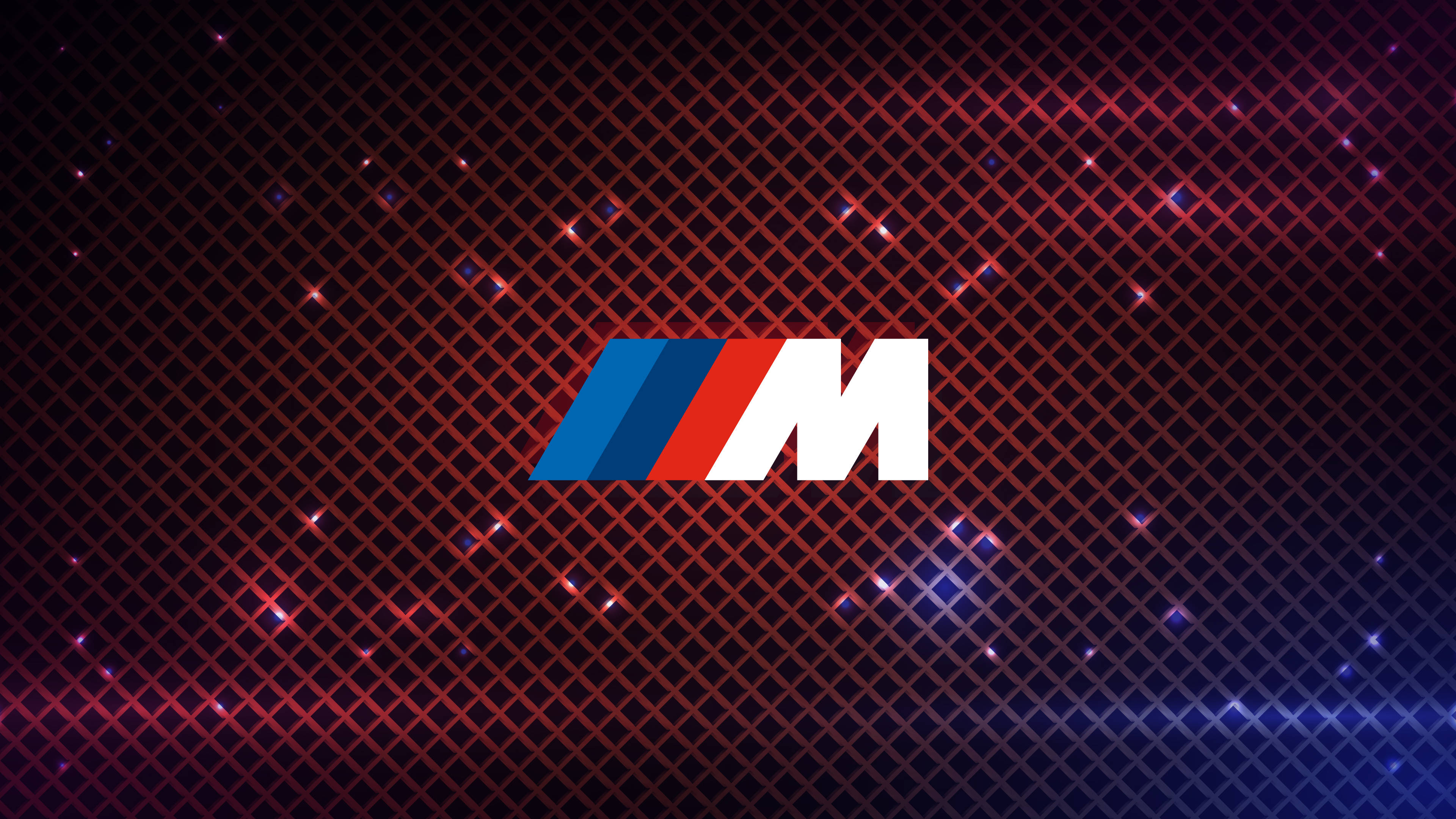Червоний решётчатый узор с логотипом BMW M Шпалери