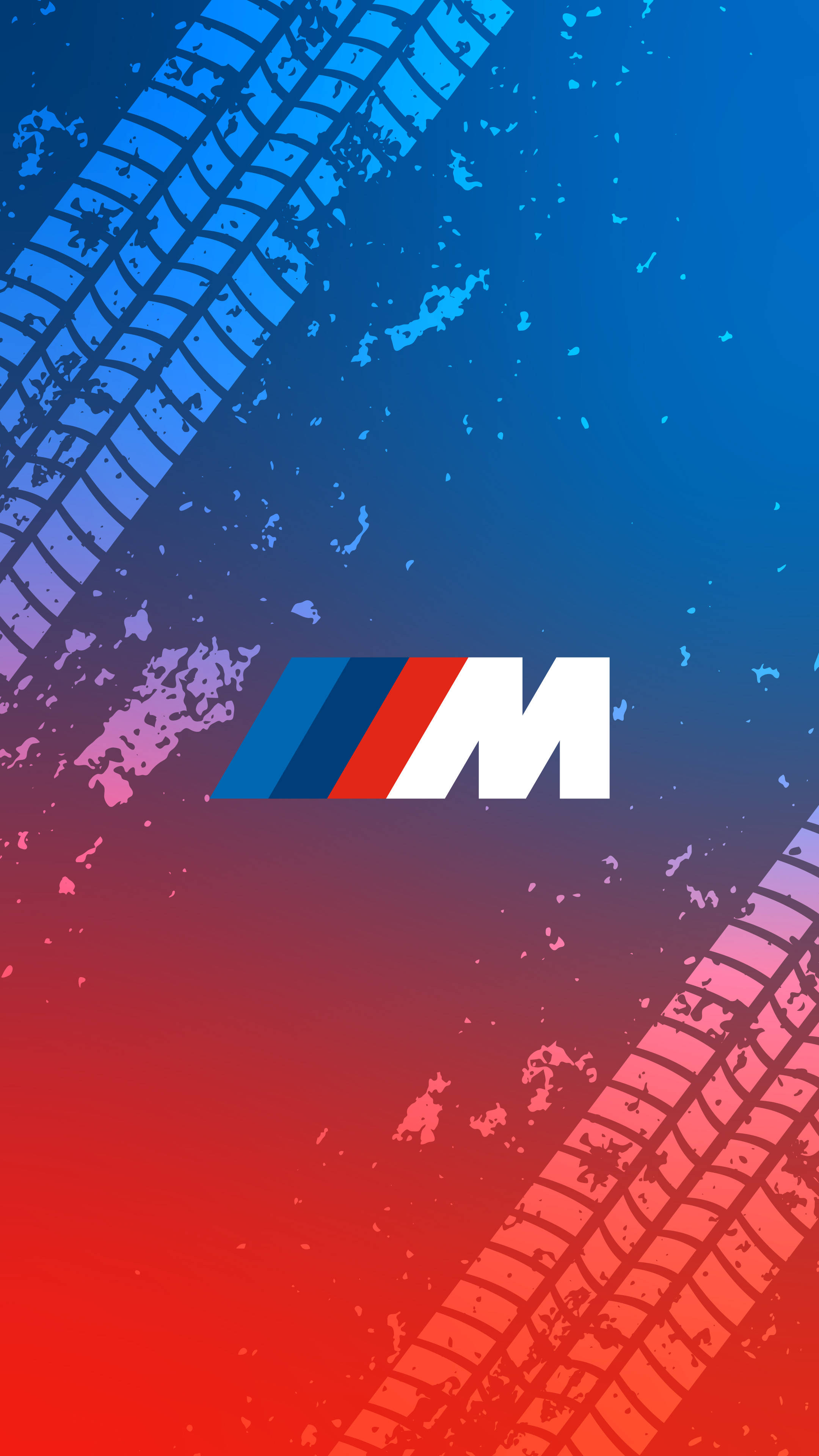 Сліди від шин на логотипе BMW M Шпалери