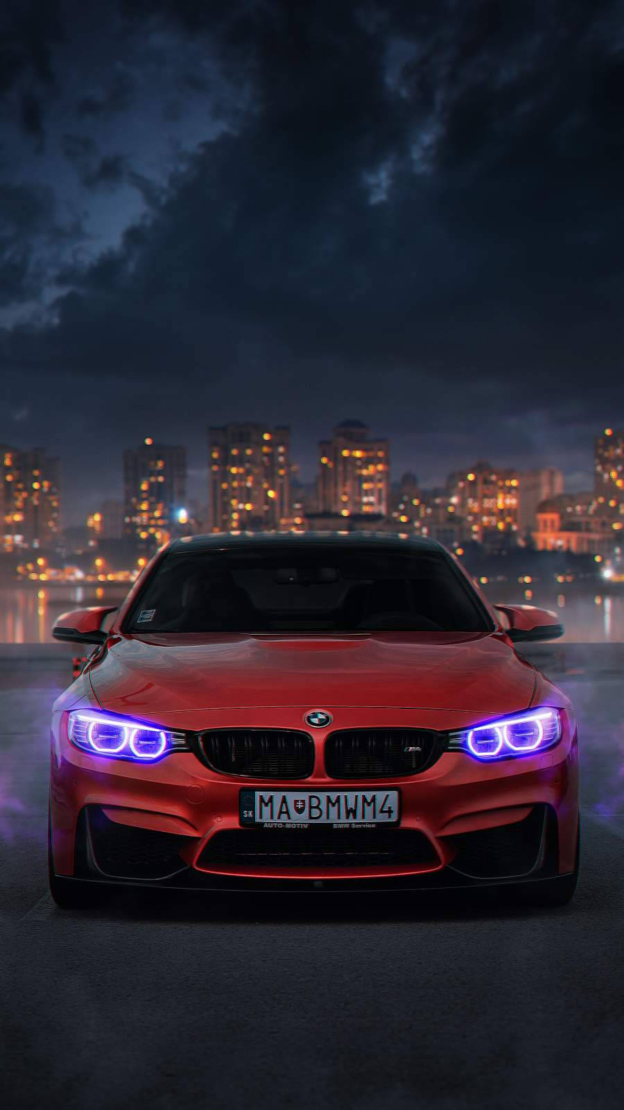 BMW M4 міський пейзаж iPhone автомобіль Шпалери