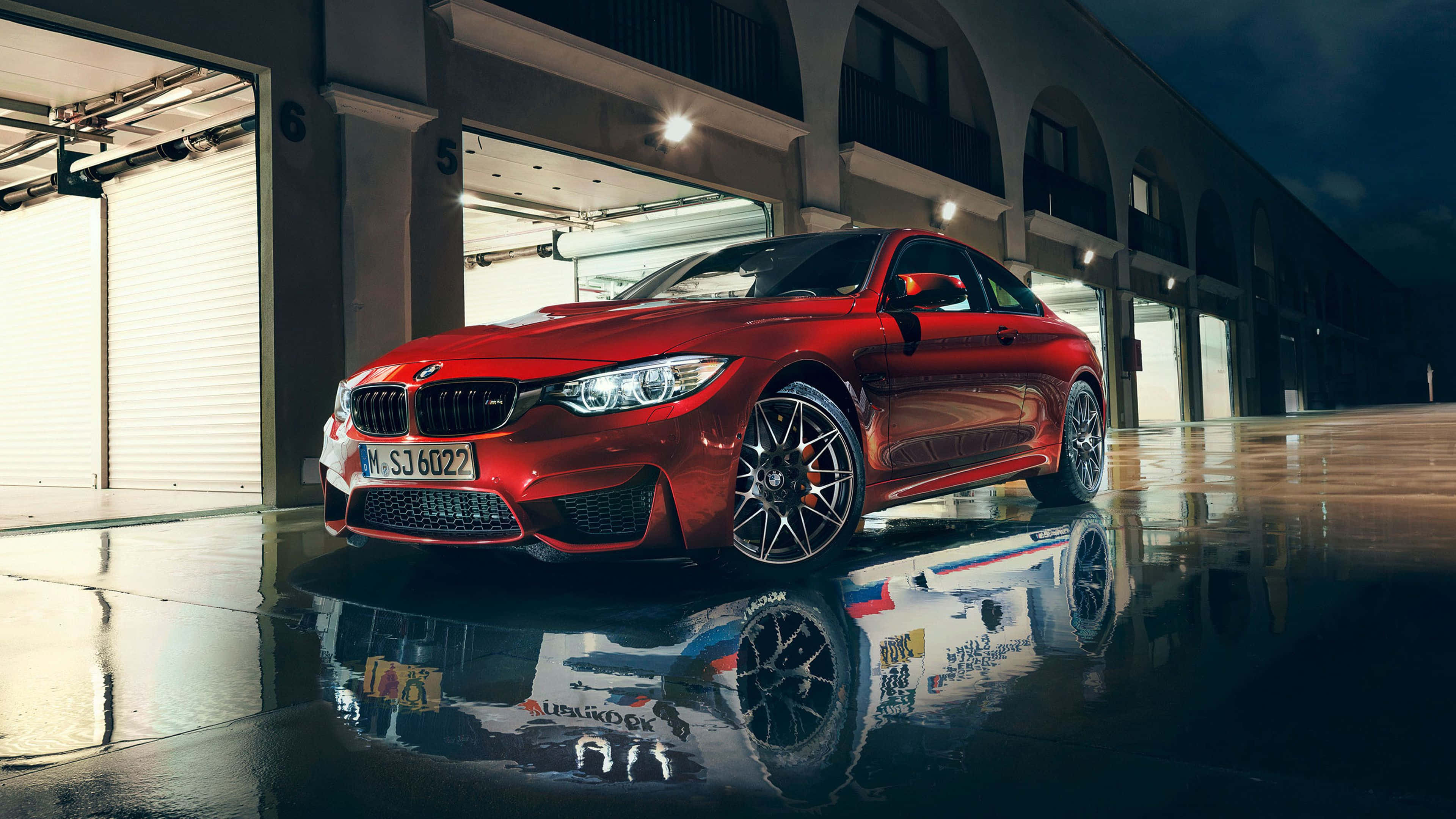 Червоно-білий крутий BMW Шпалери