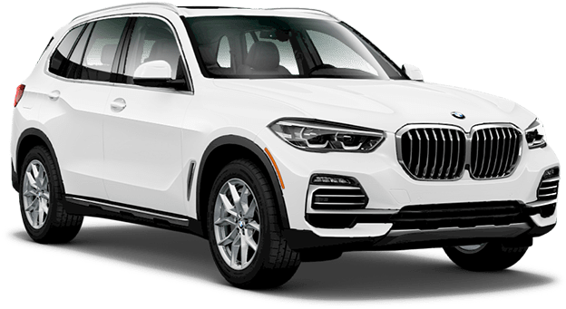 Білий BMW X5 SUV у профіль Шпалери