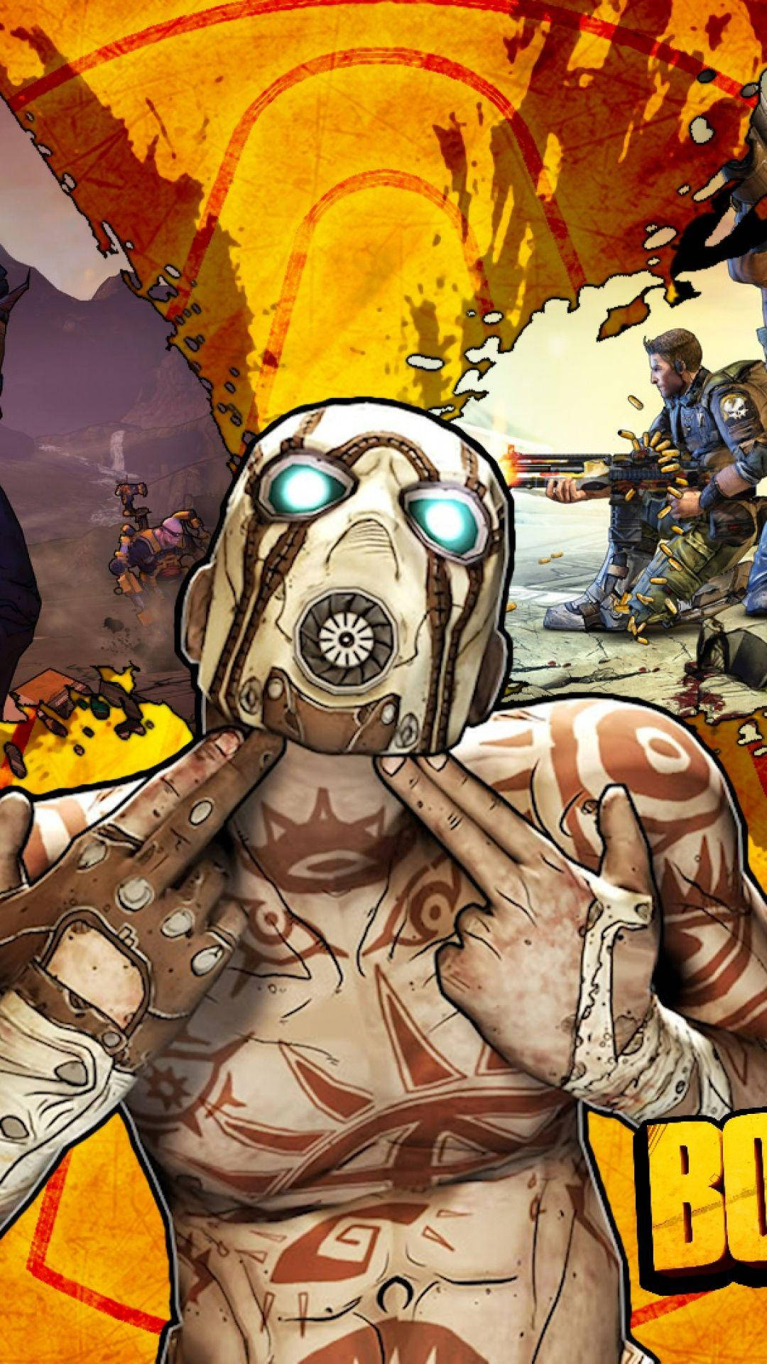 Хлопец в маске из Borderlands Шпалери