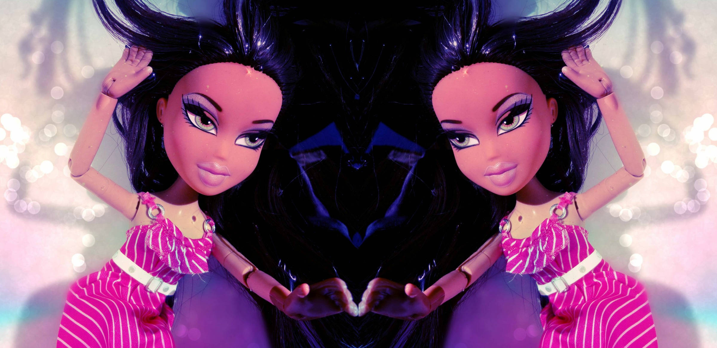 Лялька Bratz в рожевій сукні Шпалери