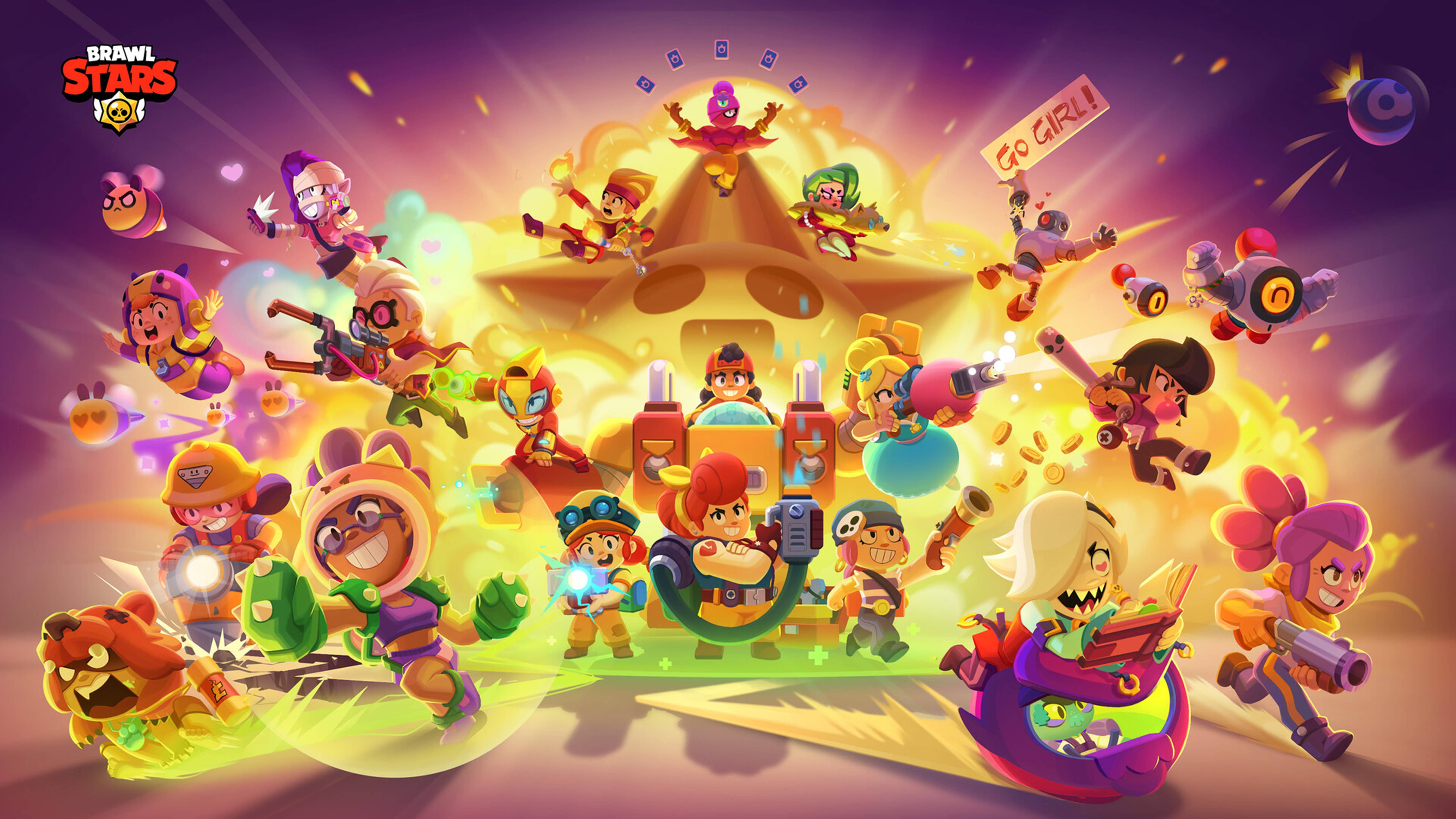 Жіночий день монтаж Brawl Stars 4K Шпалери