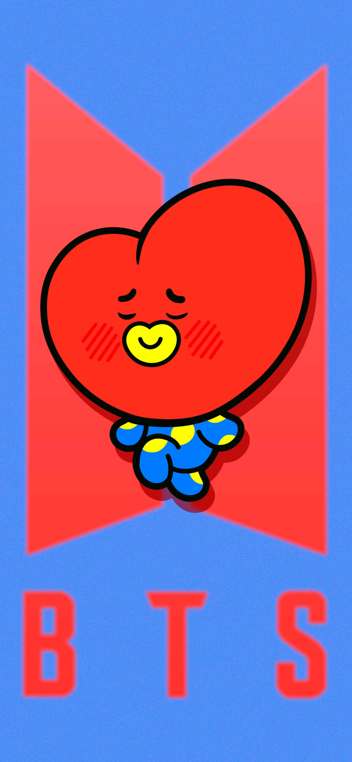 BT21 Тата на логотипе BTS Шпалери