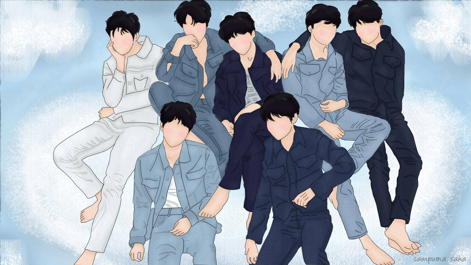BTS 2020 Анімований арт Шпалери
