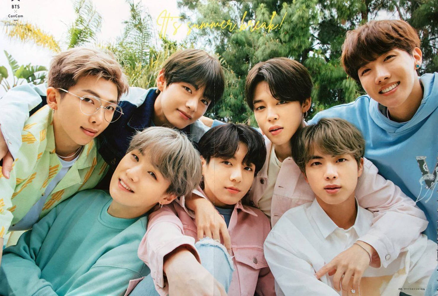 BTS 2021 миле групове фото для робочого столу Шпалери